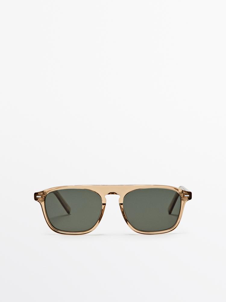 D-frame sunglasses — Mustard