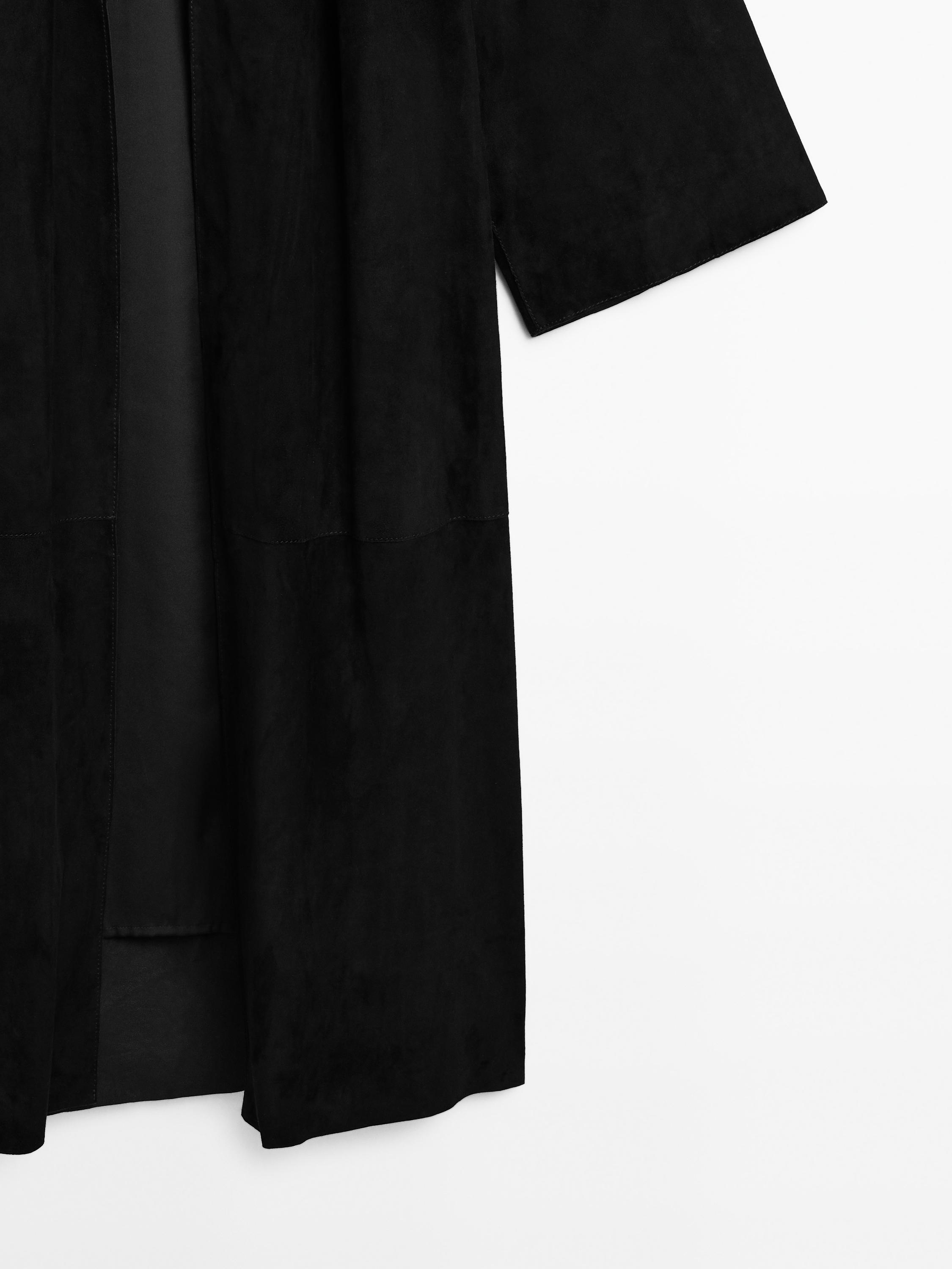 Long suede leather kimono - Limited Edition