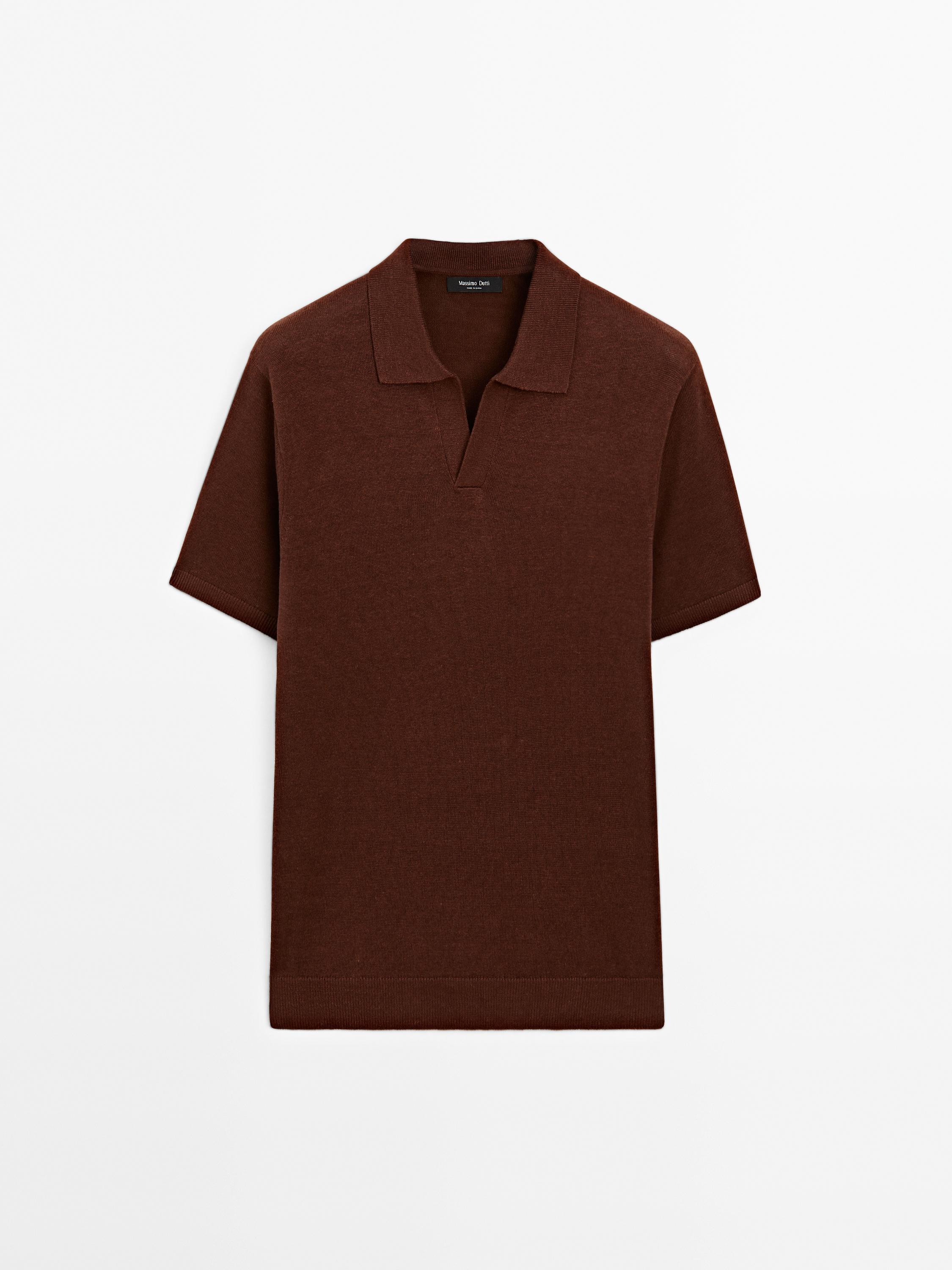 Polo punto pico mestura algodón liño