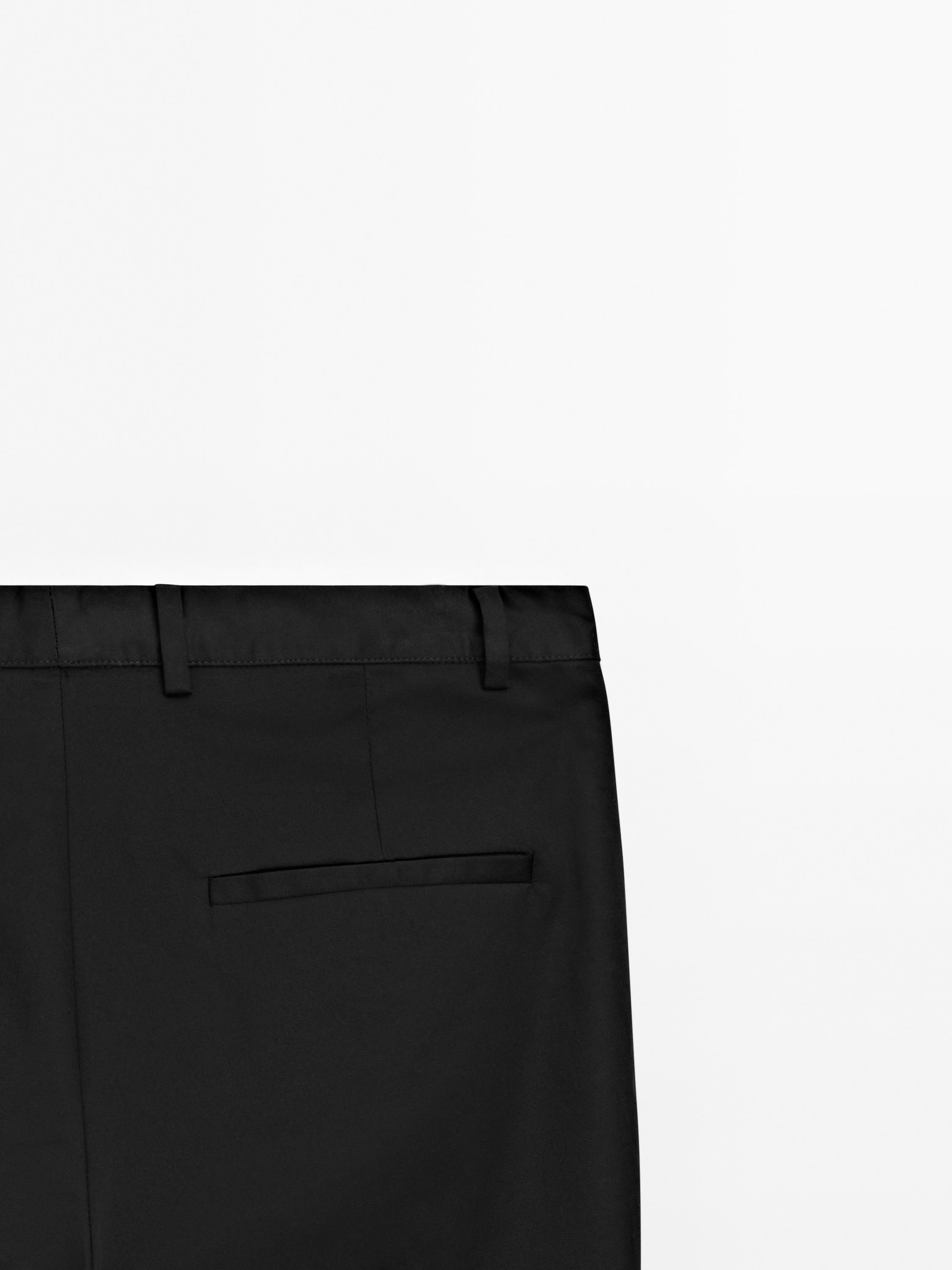 Satin flared fit trousers