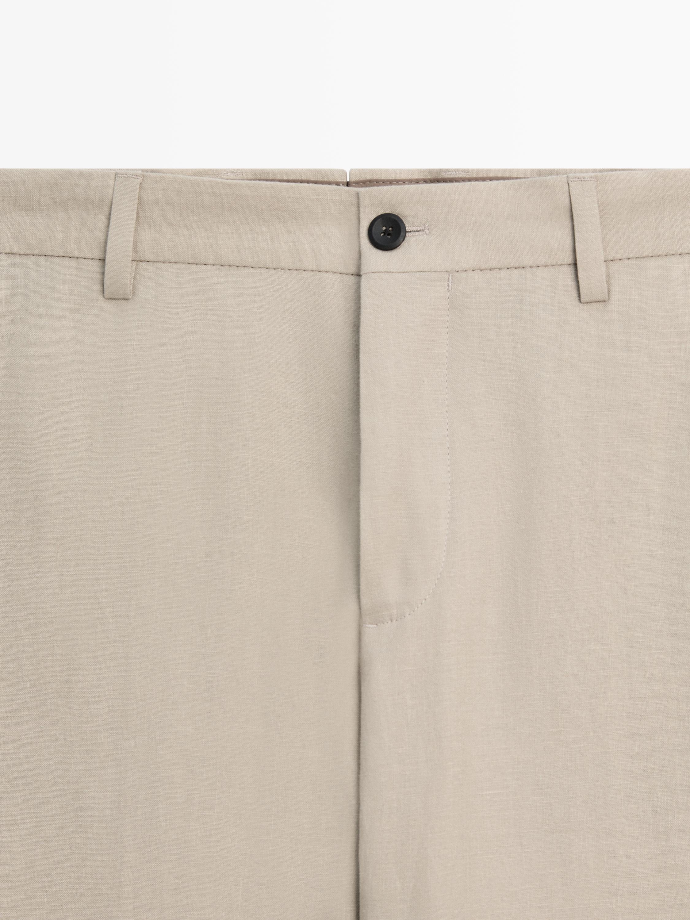 Linen suit pants — BEIGE