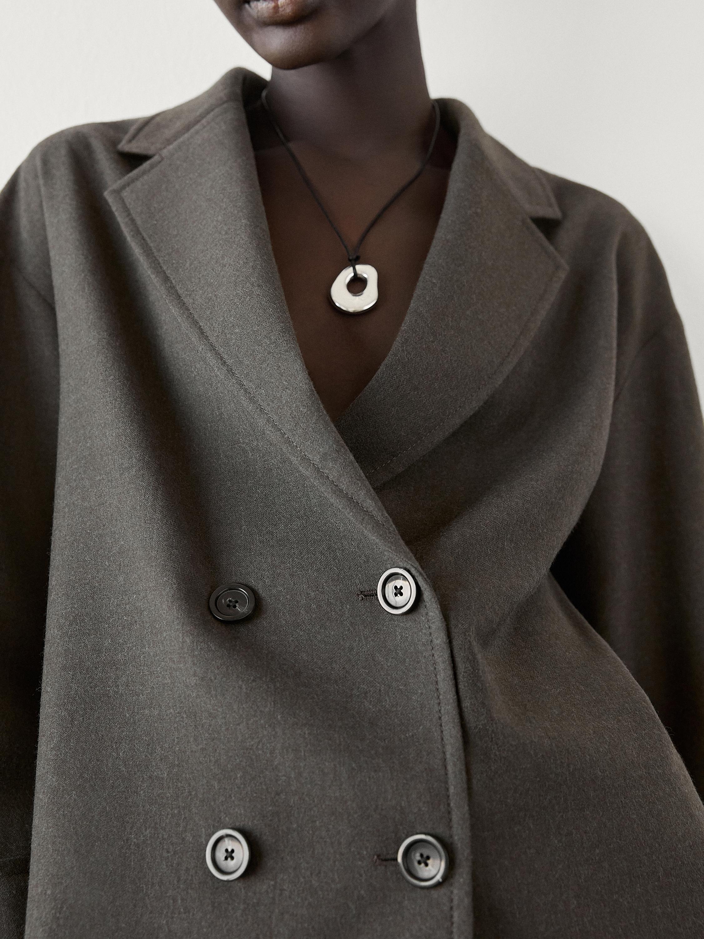 Blazer cache-cœur 100 % laine