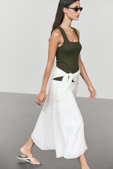 Square Neck Top — DARK KHAKI 5
