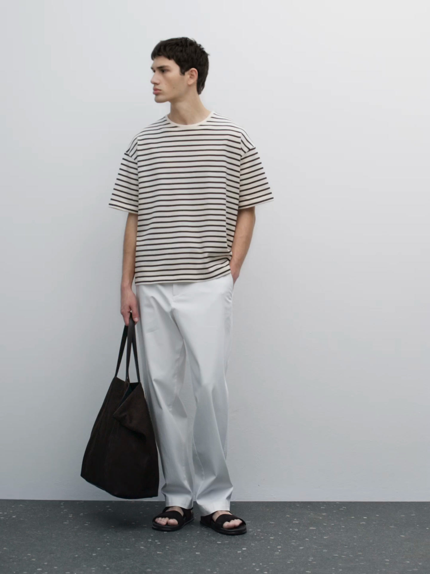 Striped 100% cotton T-shirt