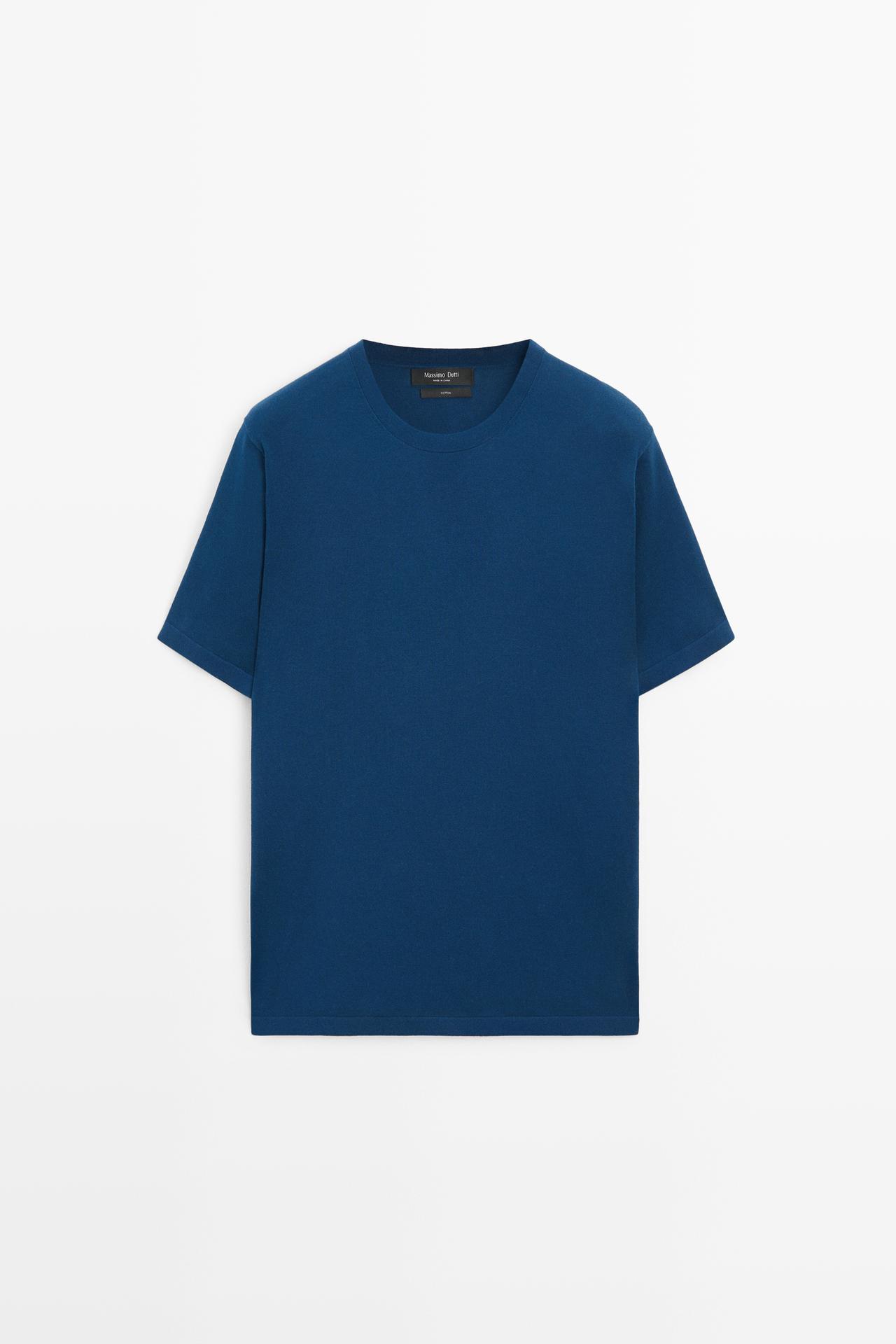 100% cotton short sleeve round neck T-shirt — ELECTRIC BLUE