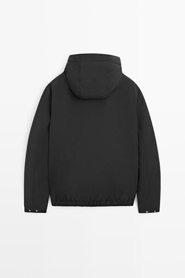 Lightweight hooded down jacket — BLACK 6