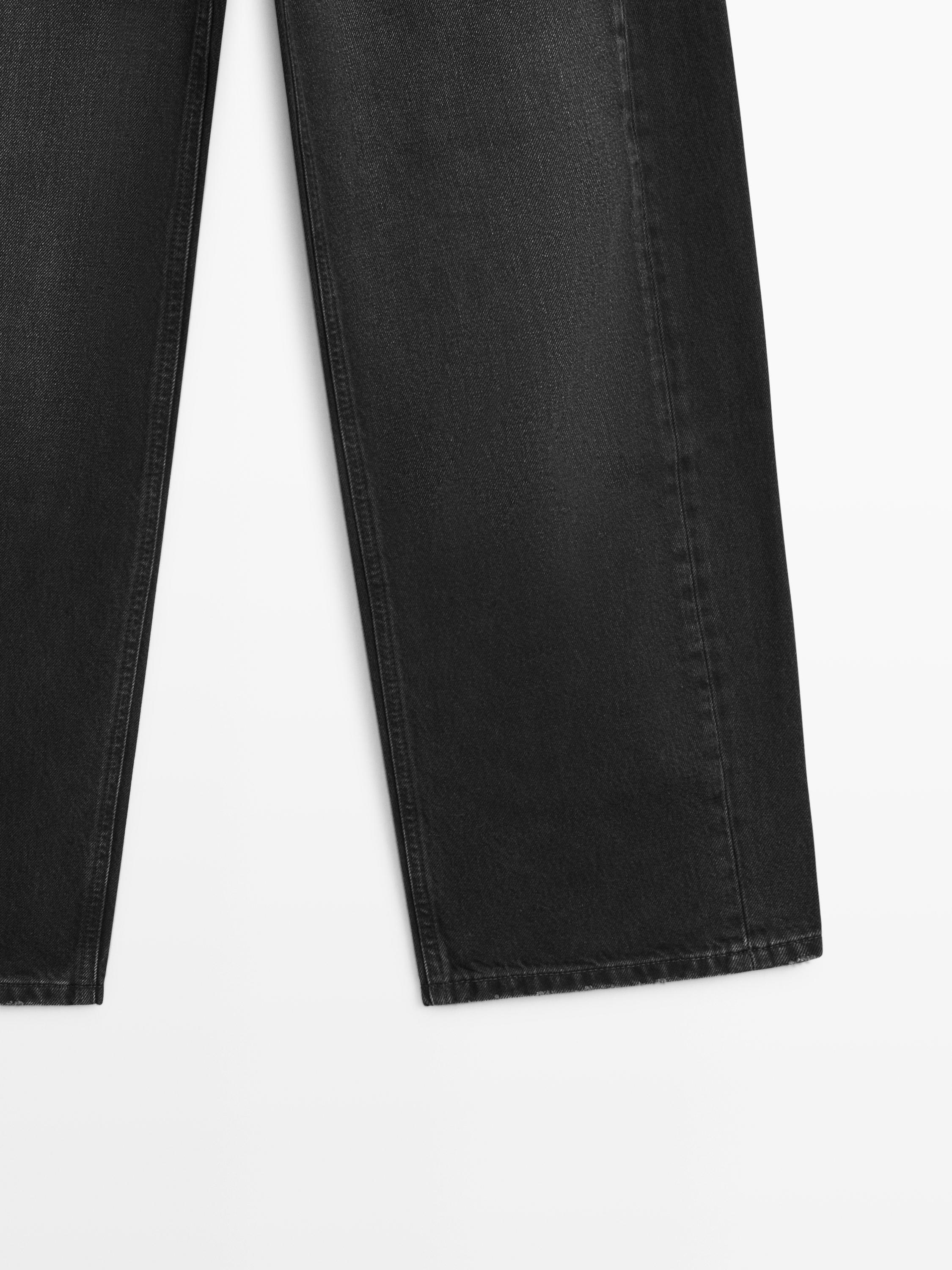 Mid-rise balloon fit jeans — BLACK