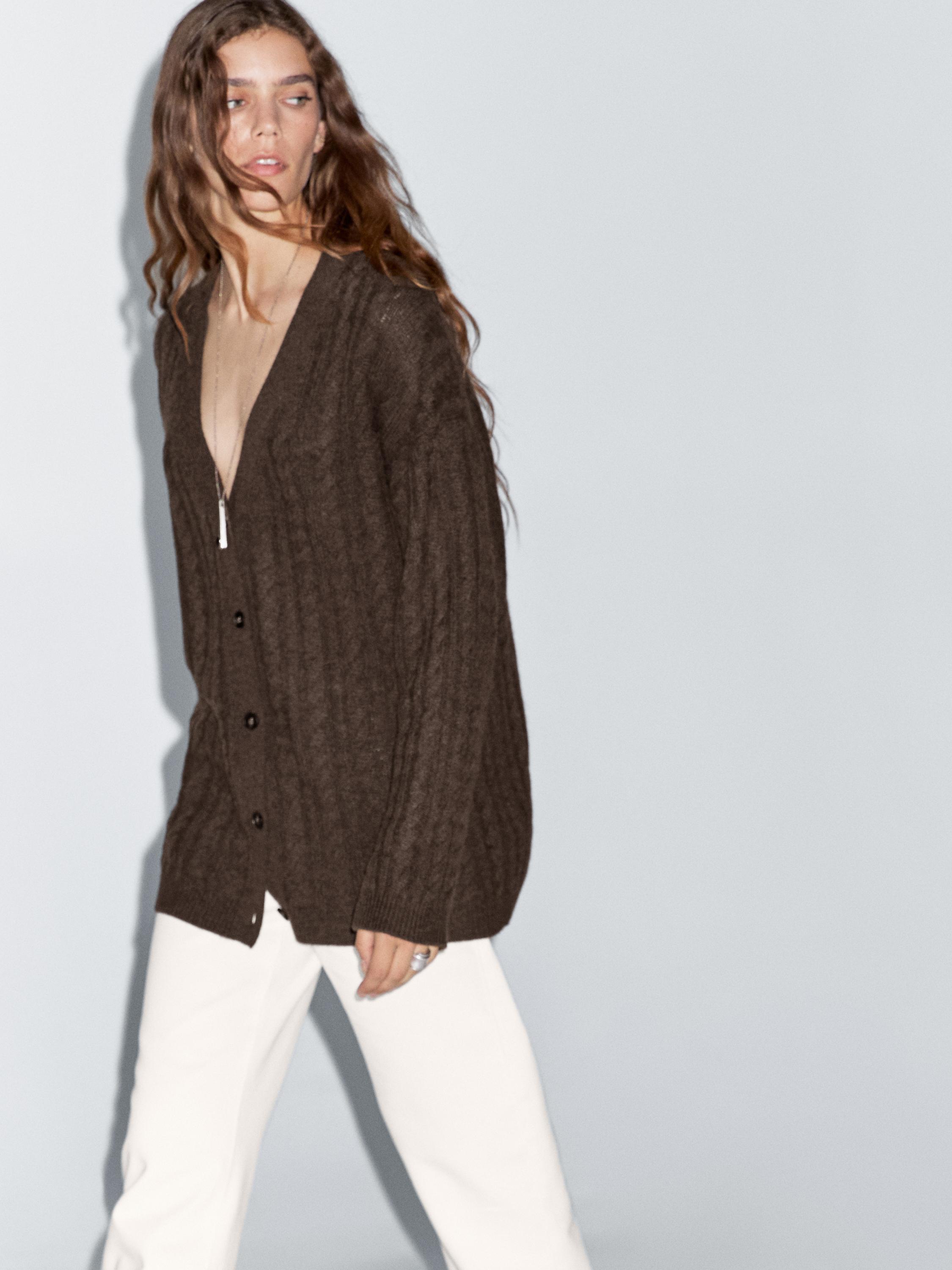 Yung aralash matodan kokilnusxa trikotaj kardigan