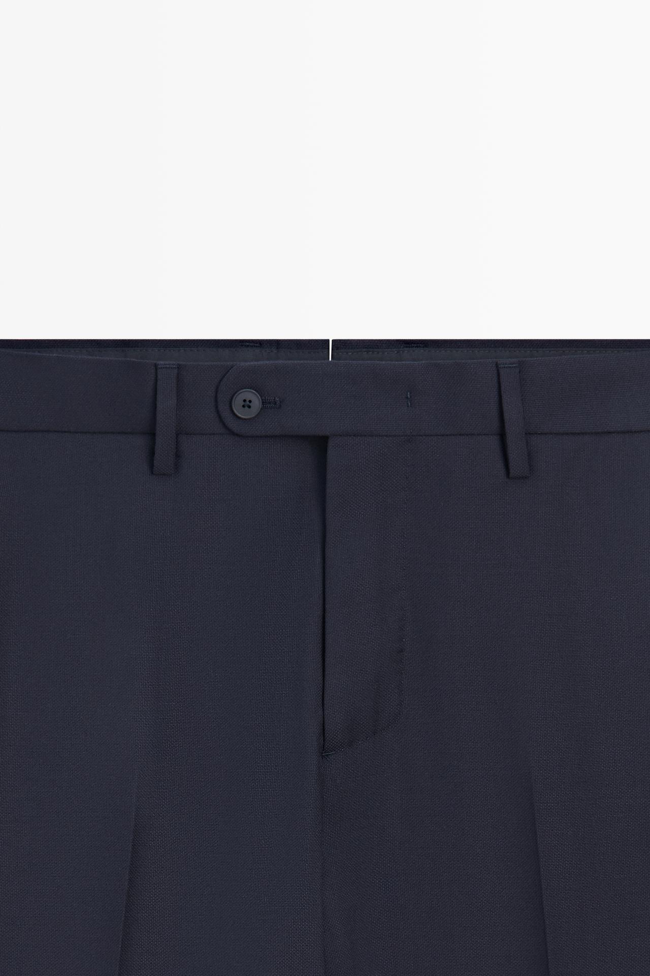 Textured suit pants — NAVY BLUE