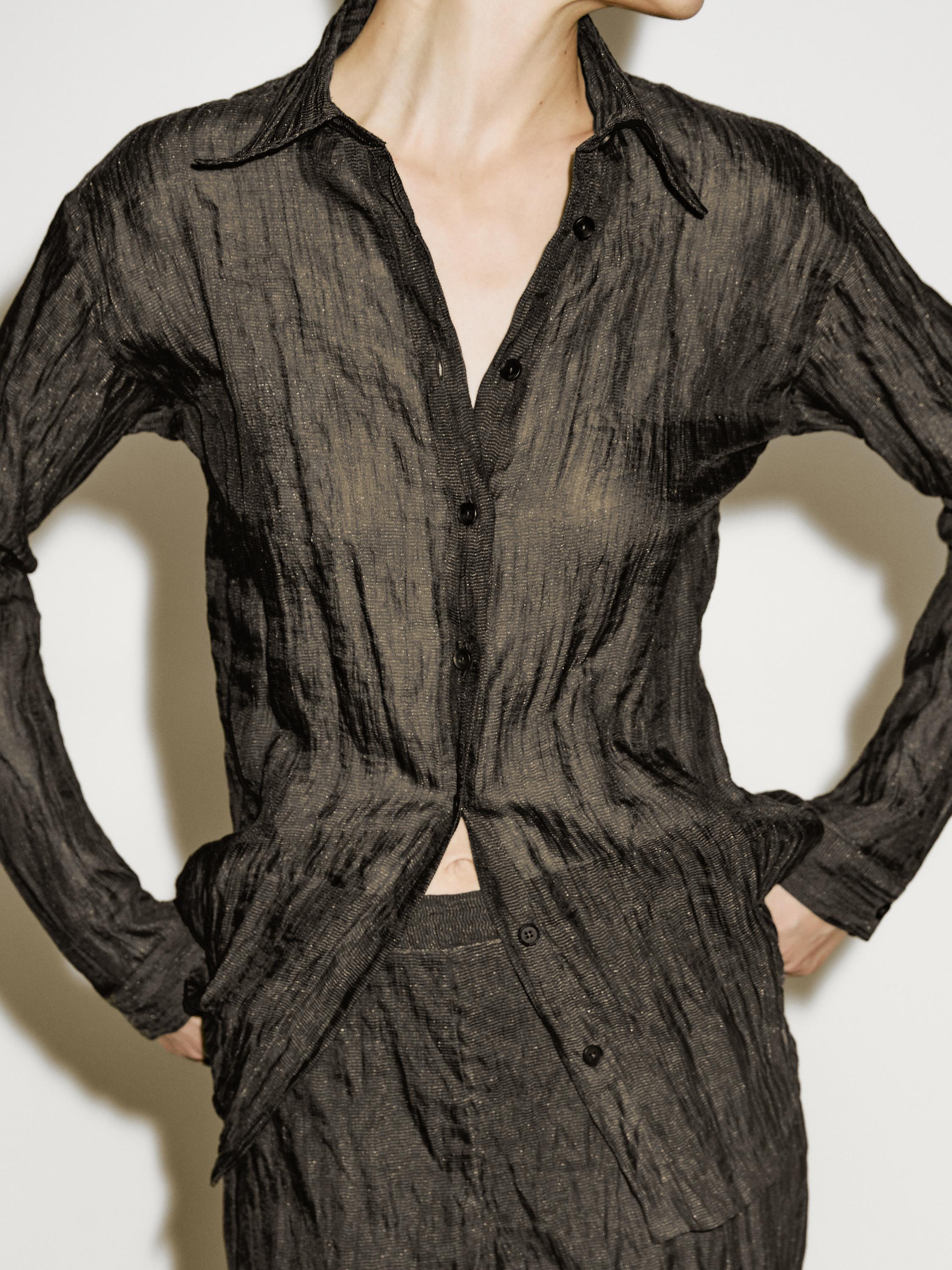 Long creased-effect shirt - Limited Edition