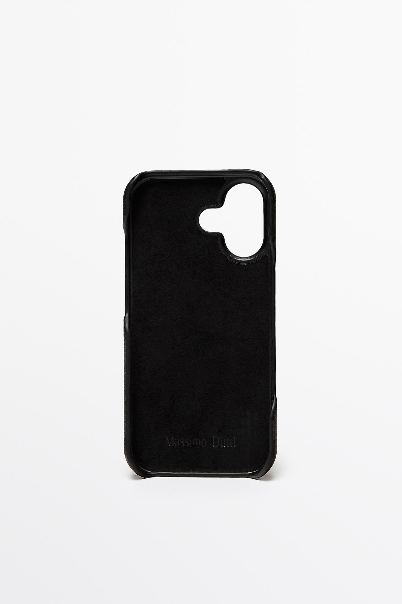 Nappa leather iPhone 17 case — BROWN