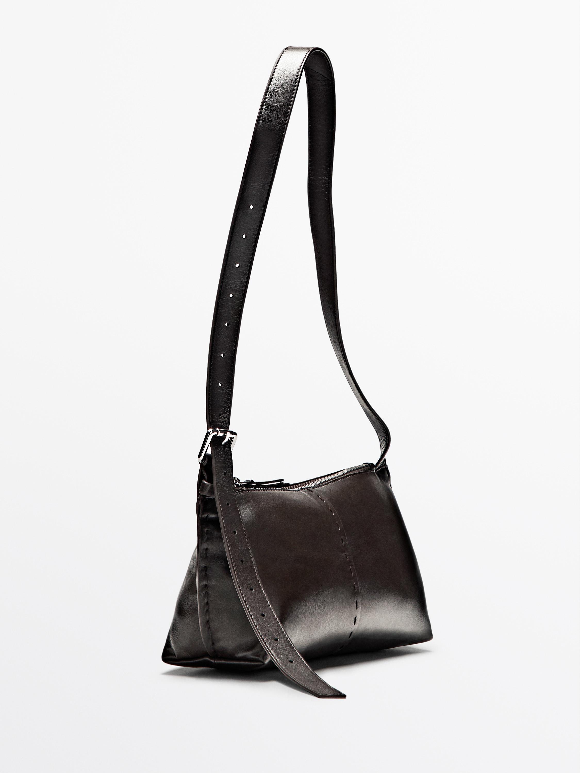 Nappa leather mini crossbody bag