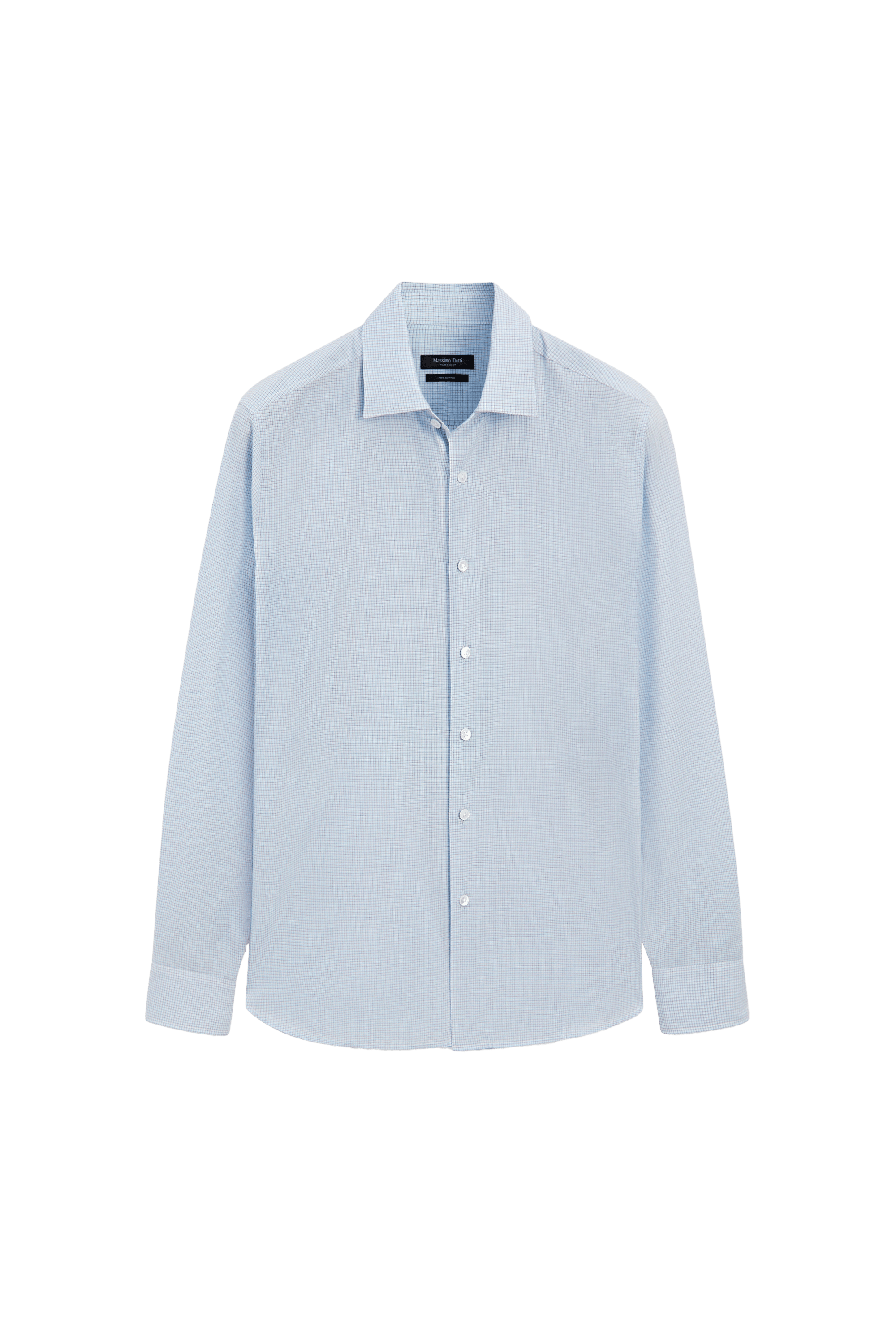 Massimo Dutti %100 Pamuklu regular fit pötikareli gömlek görsel 4