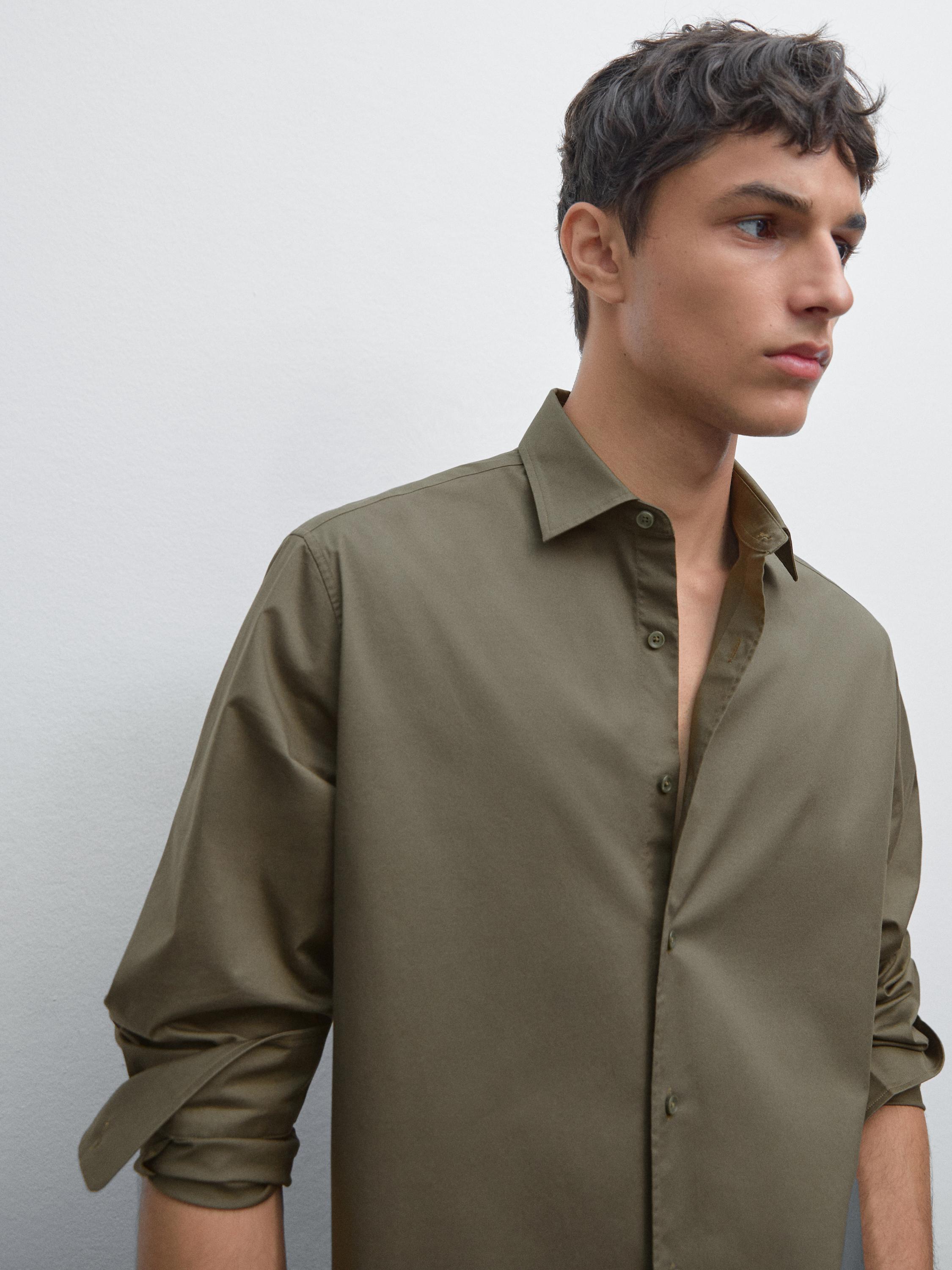 Regular fit stretch shirt