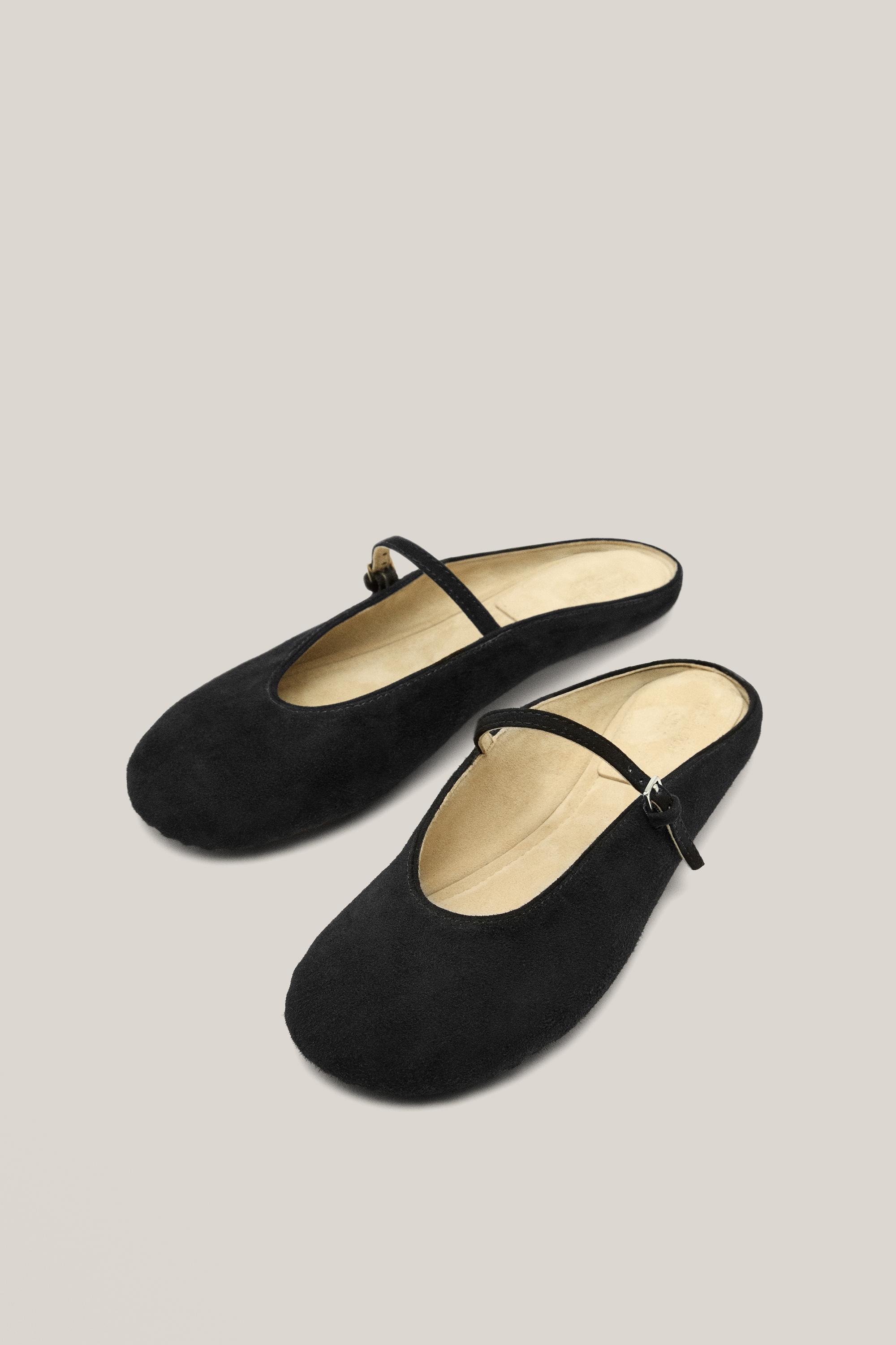Soft leather mule ballet flats - Limited Edition — BLACK