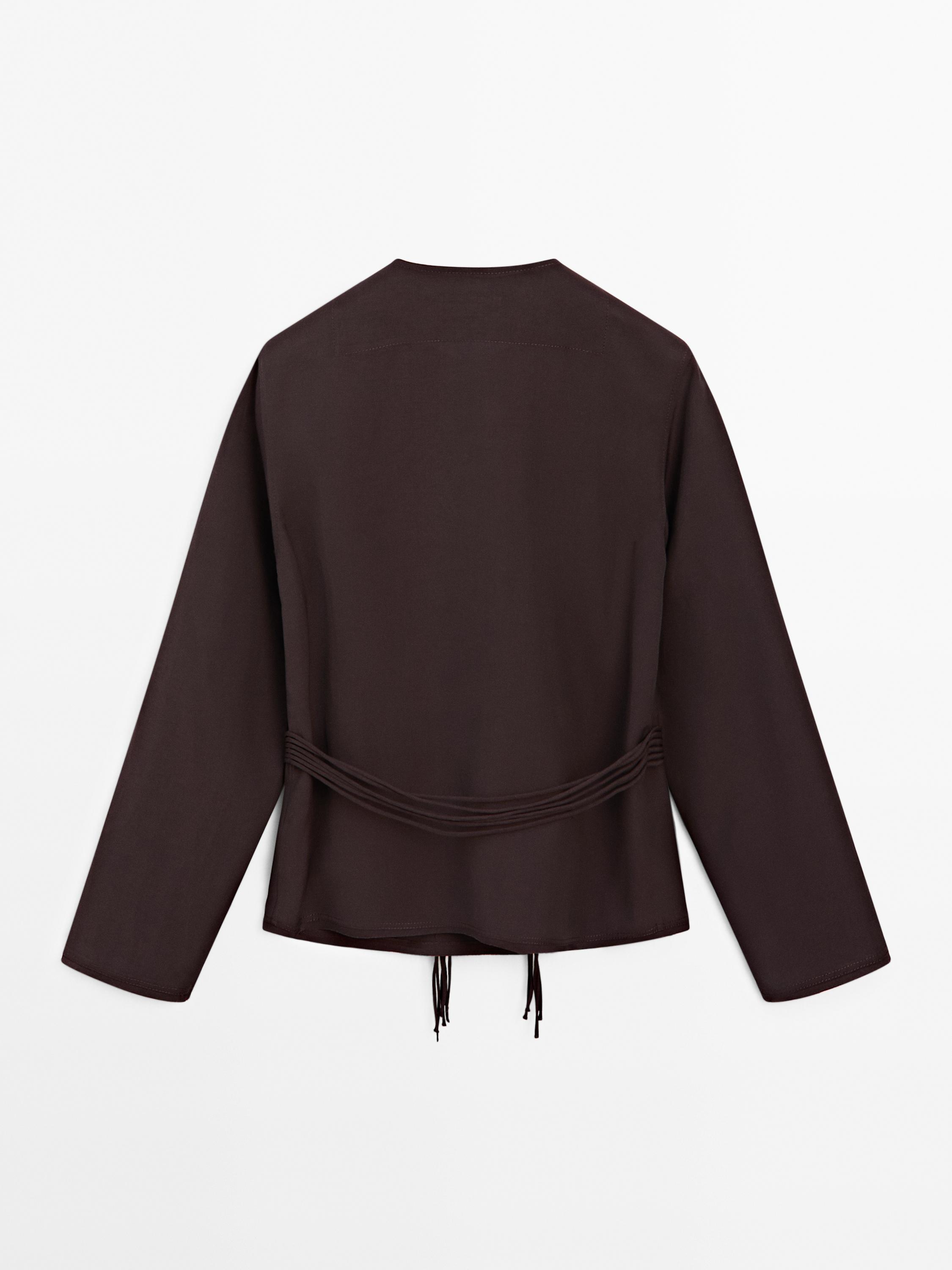 Camisa fluida detall cordes
