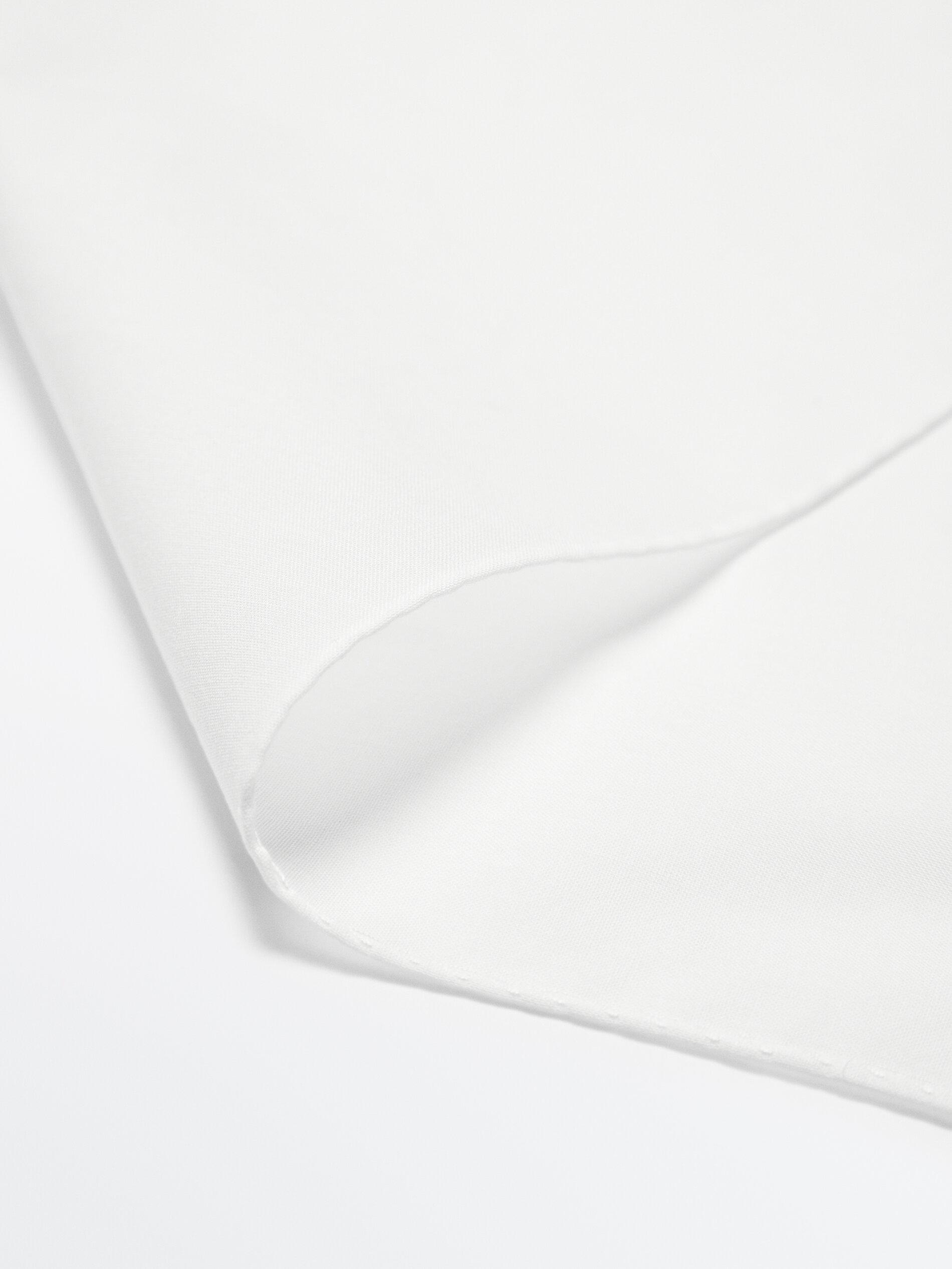 Plain 100% cotton scarf — WHITE
