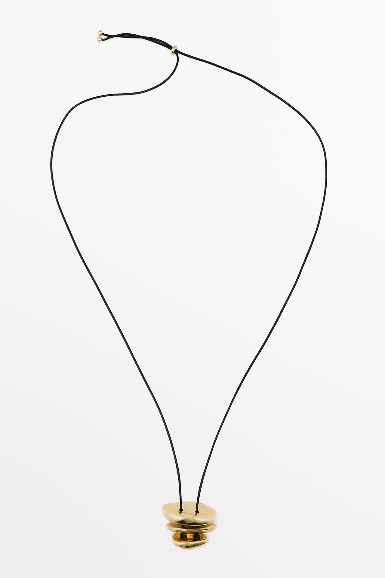 Long necklace with irregular pieces — GOLDEN