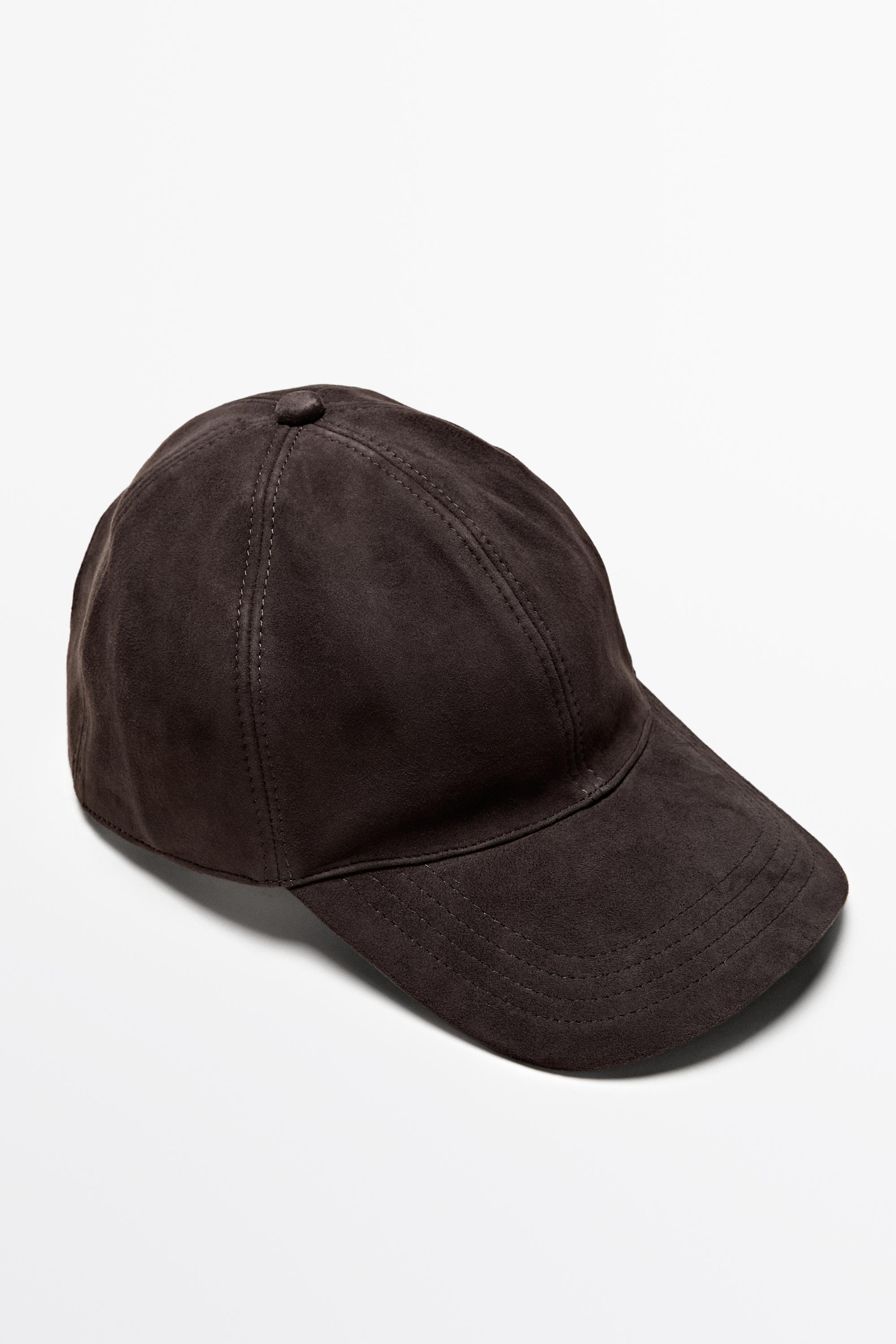 Massimo Dutti Süet deri şapka görsel 6