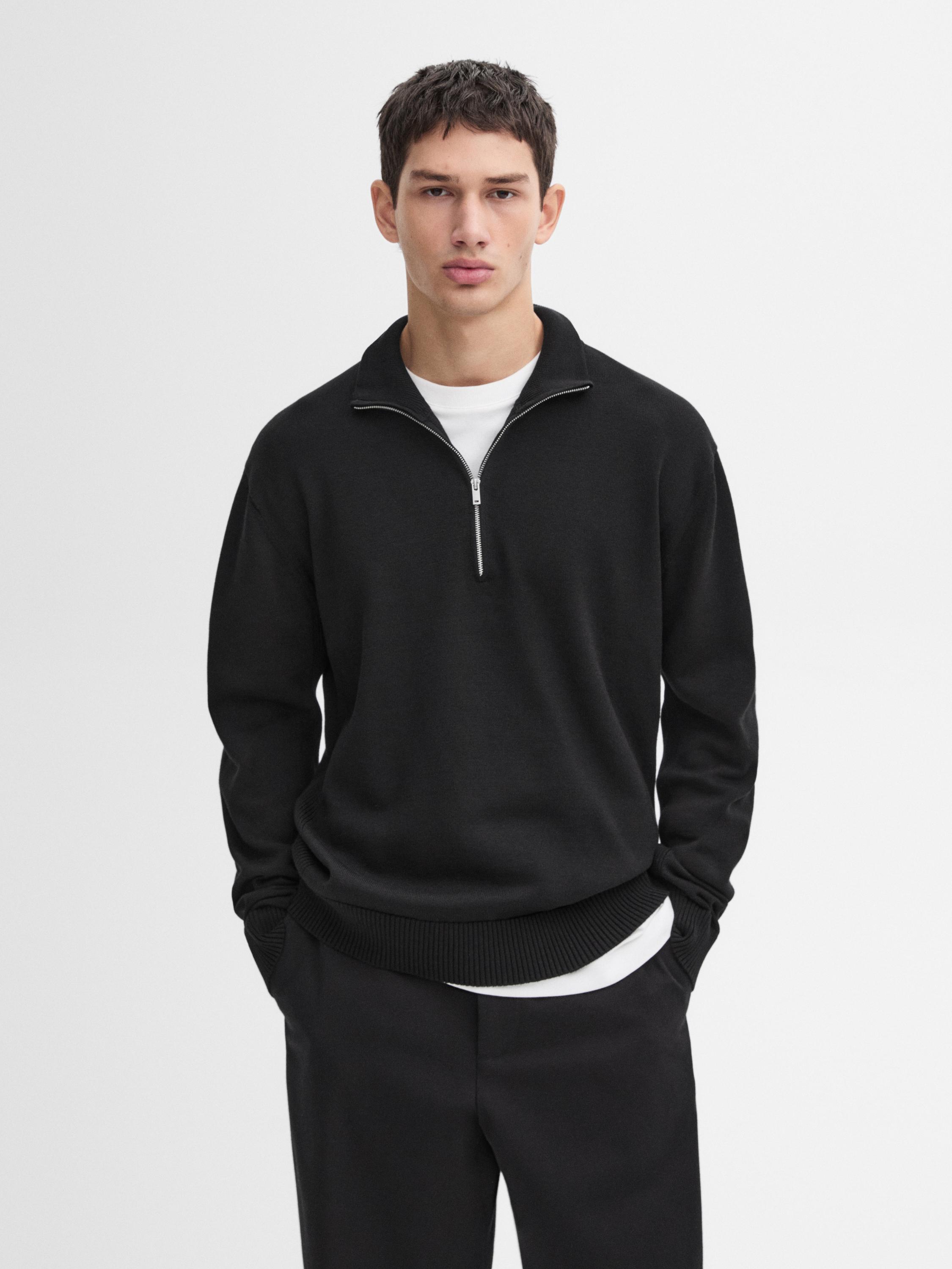 Knitted Jumper Massimo Dutti Herren Pullover Crew Neck Massimo