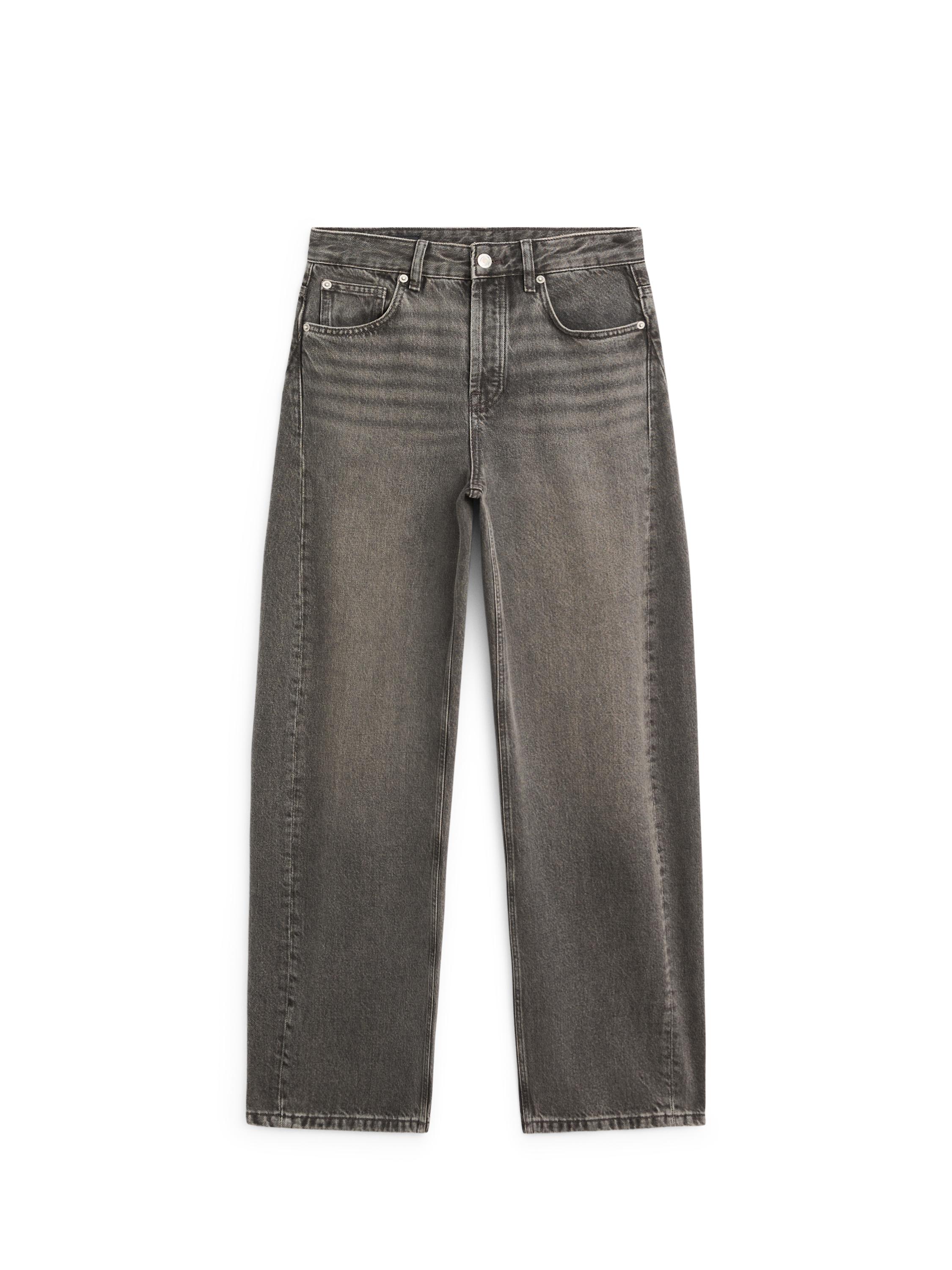 Mid-rise balloon fit jeans — NATURAL GREY