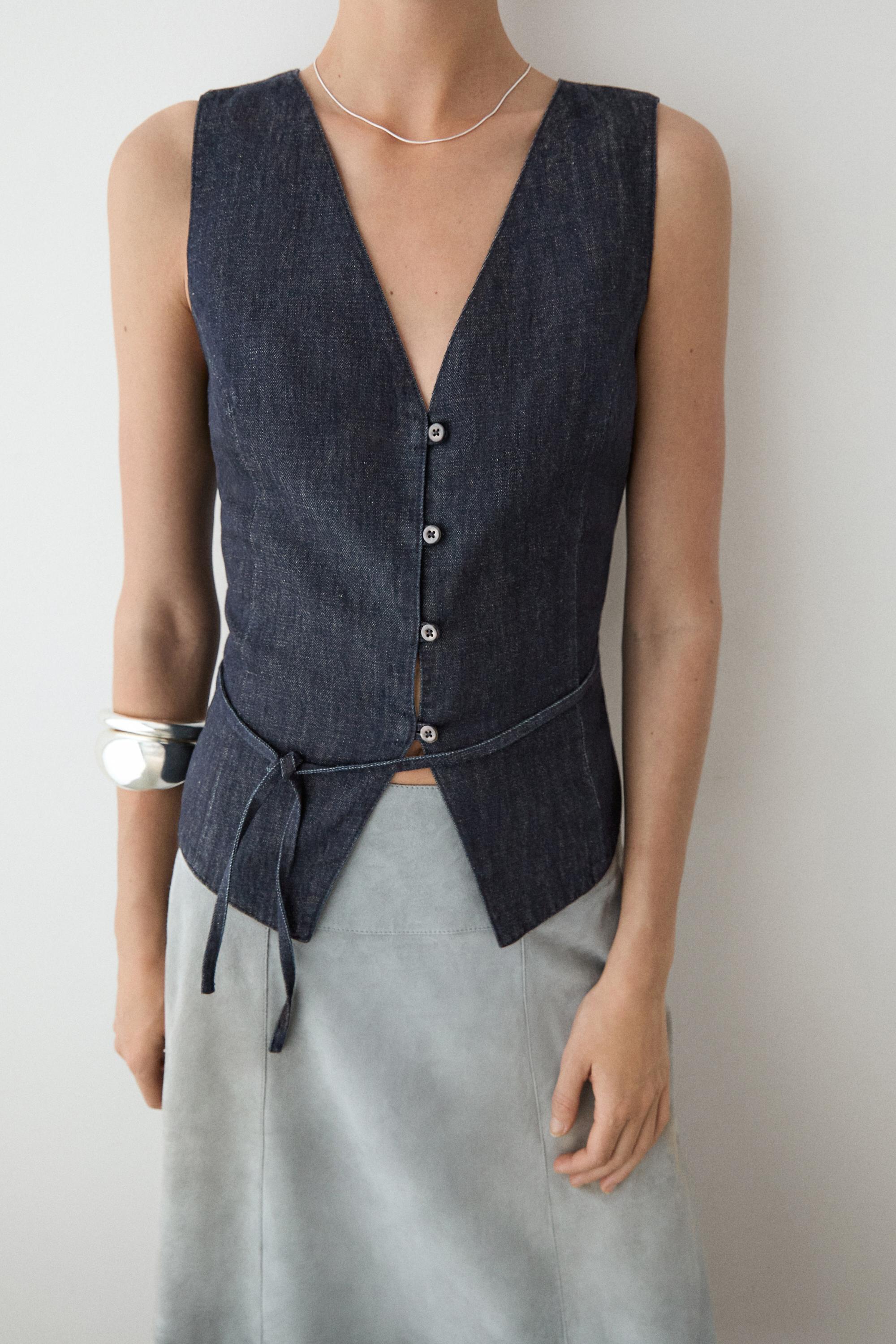 Denim yelek total look