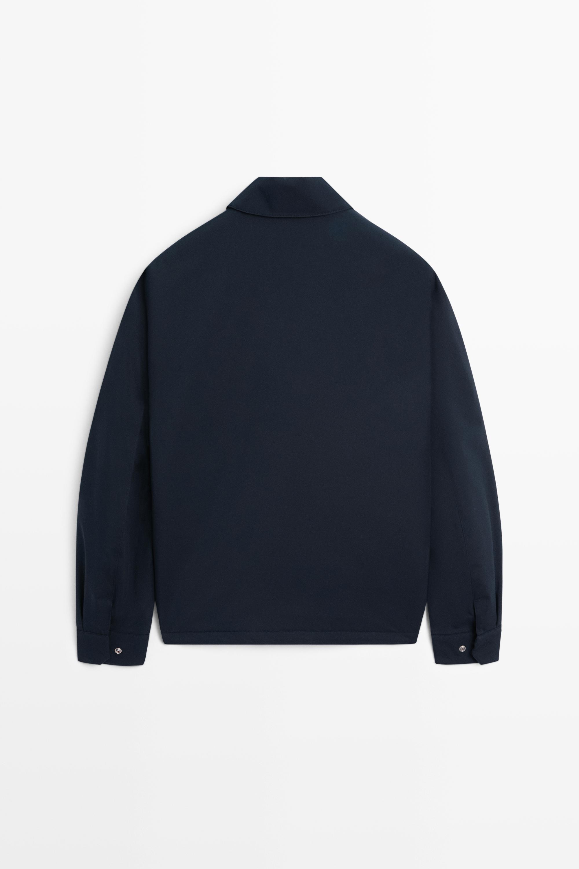 Lightweight jacket with collar detail — NAVY BLUE