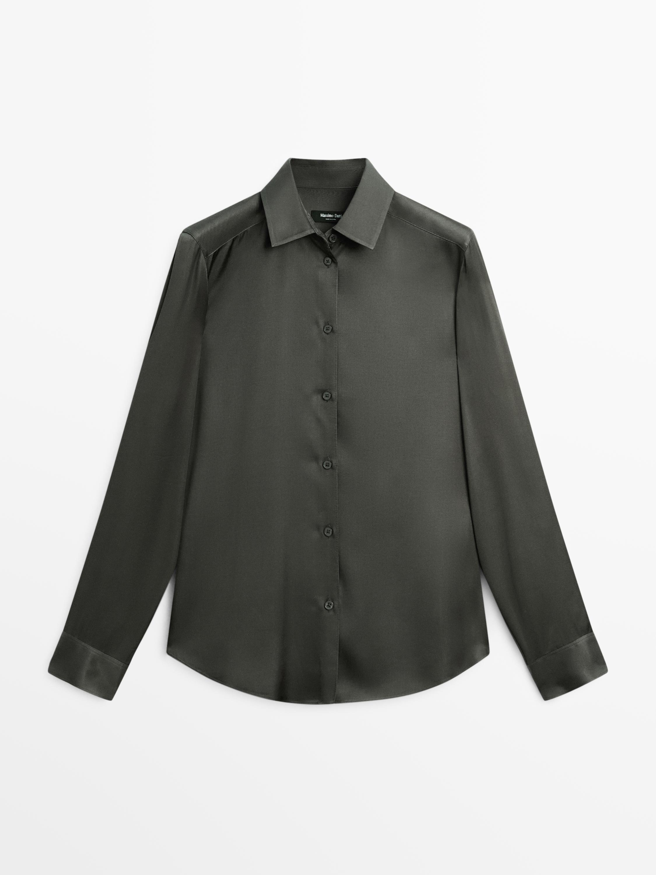 Flowing satin shirt