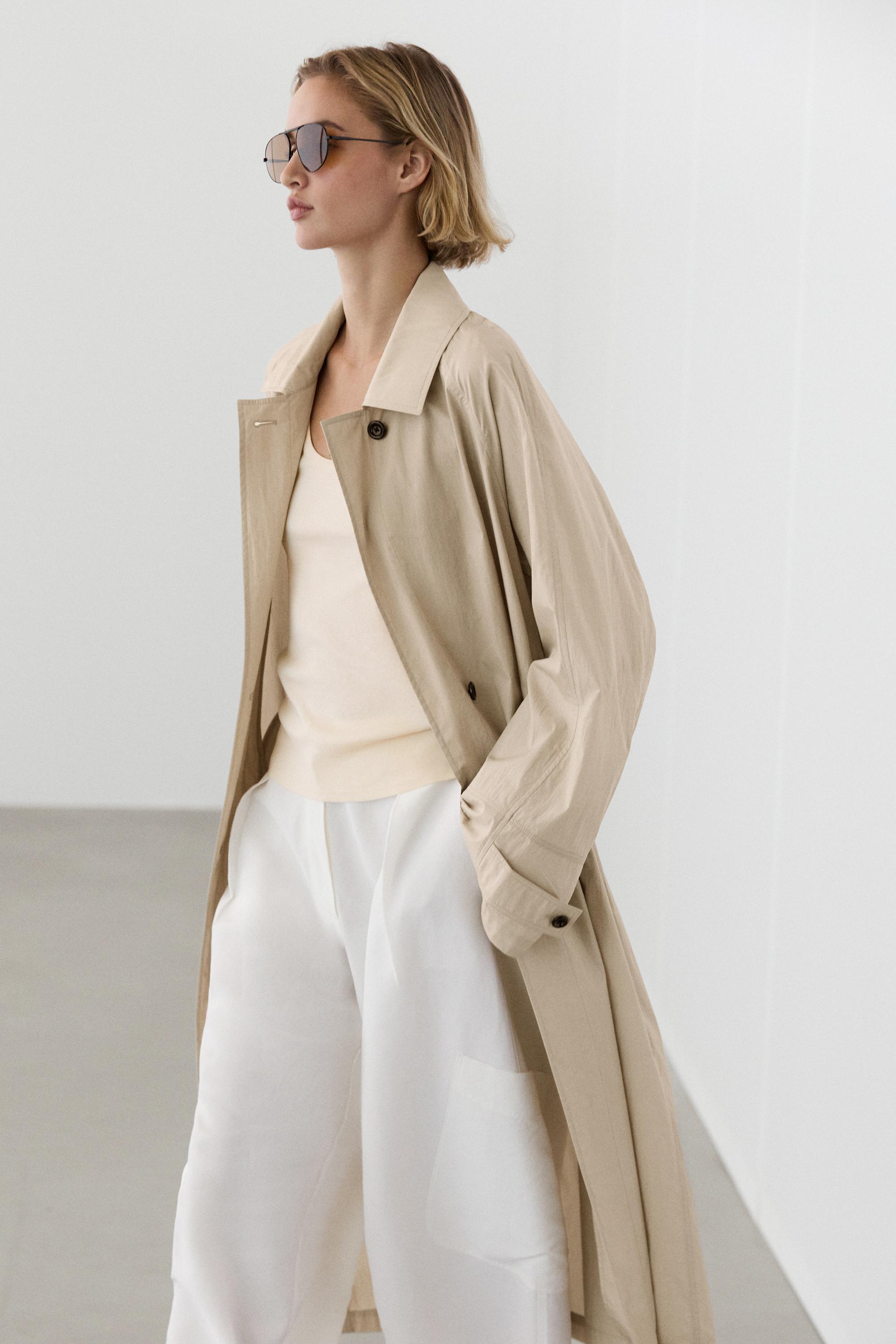 Long flowing trench coat — Beige