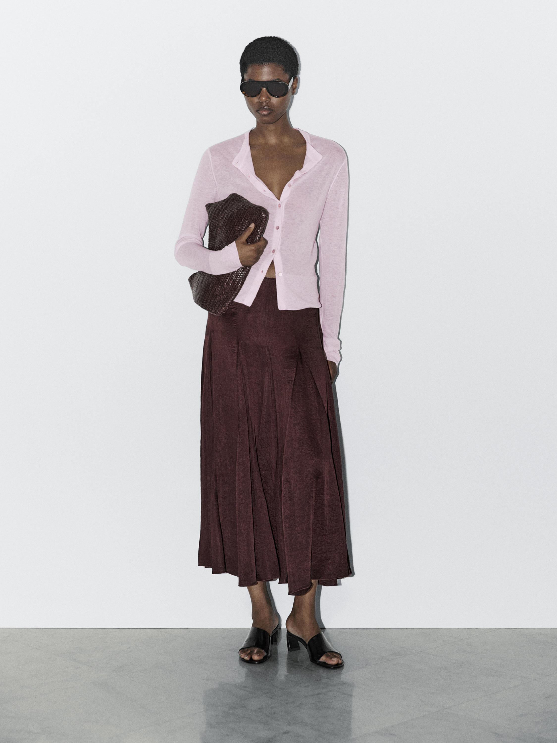 Lightweight 100% wool cardigan - STUDIO