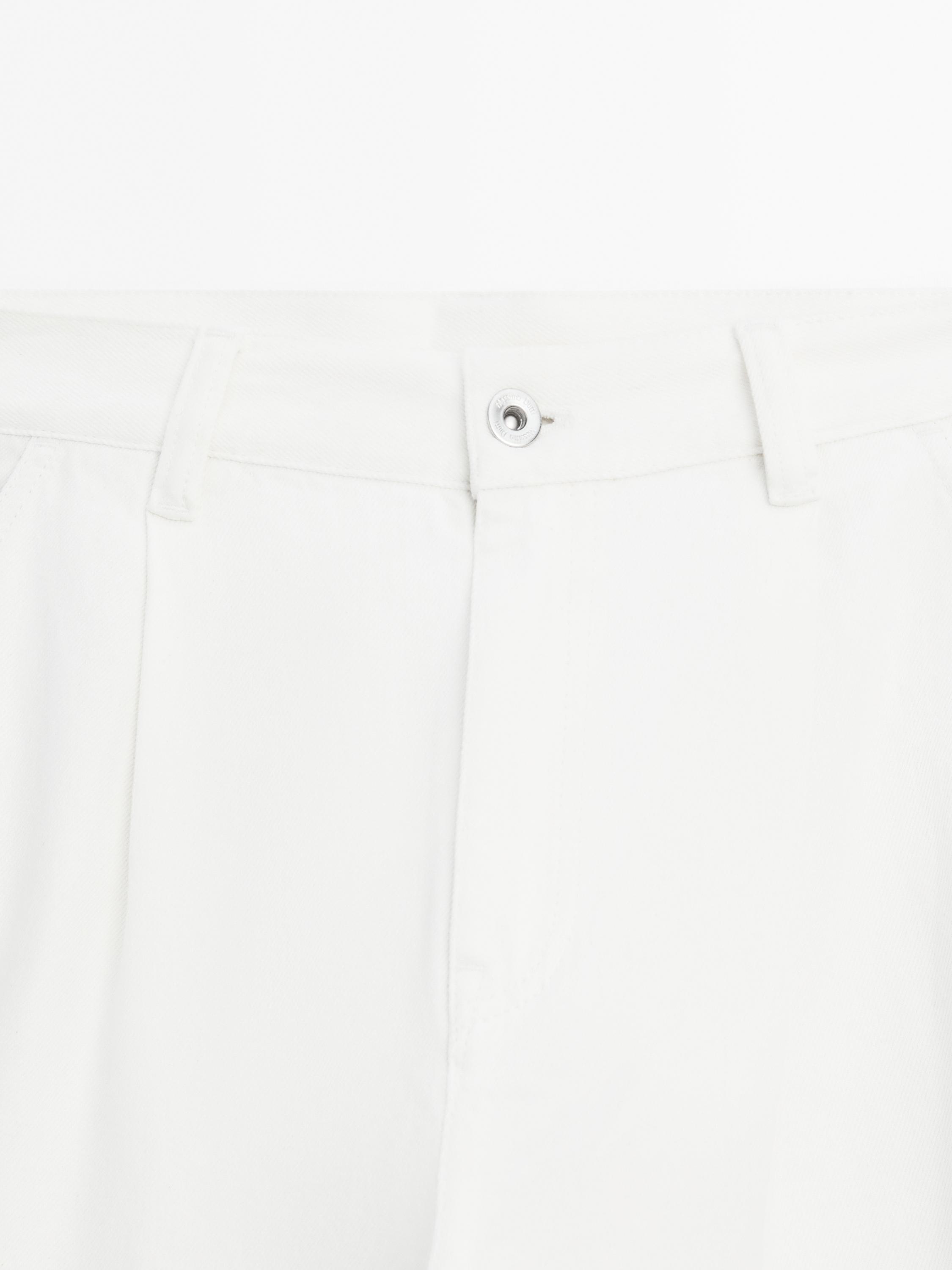 Relaxed fit mid-rise trousers
