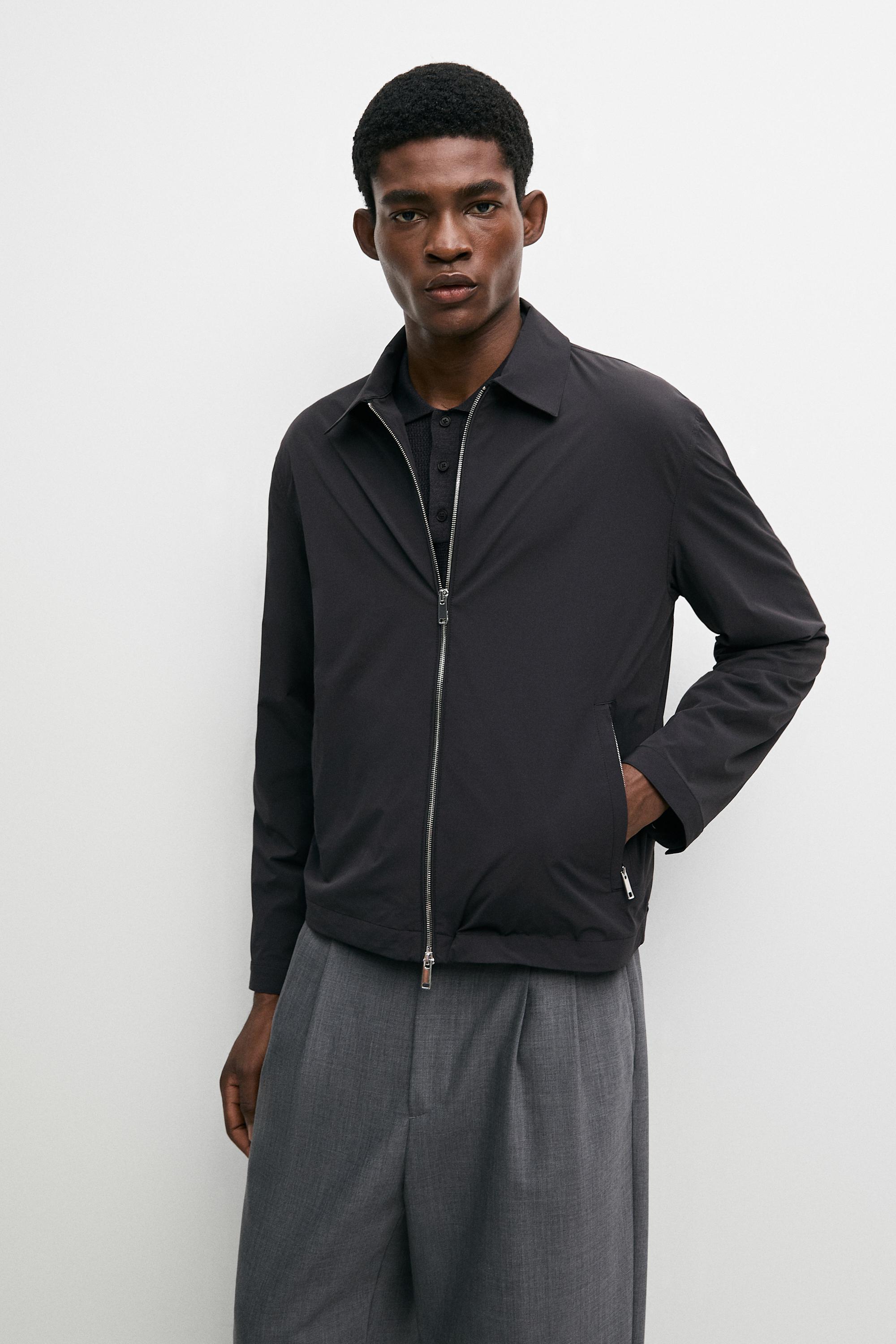 Lightweight short jacket — NAVY BLUE
