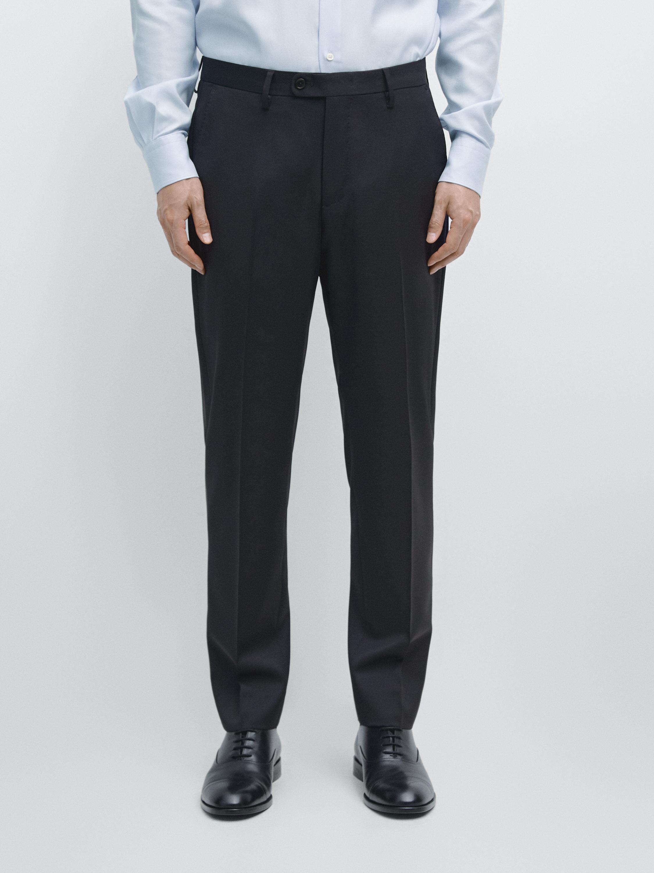 Pantalon de costume en laine froide