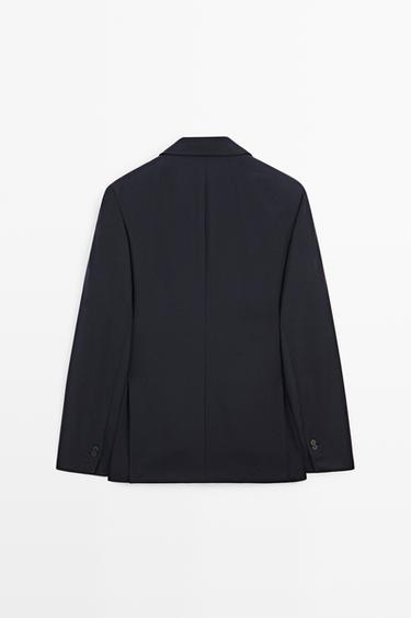 100% cashmere tailored fit blazer — NAVY BLUE 6