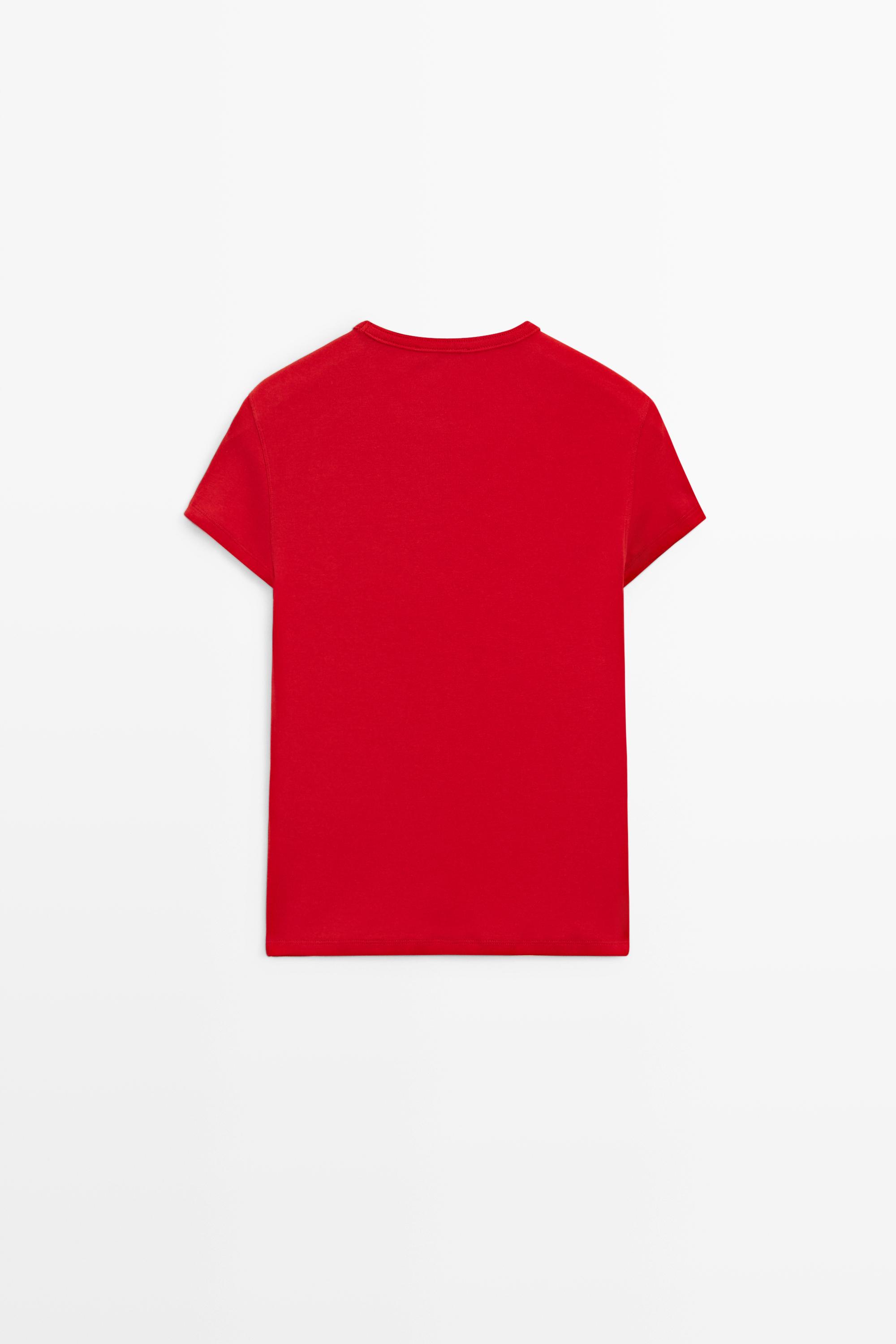 Short sleeve cotton blend T-shirt