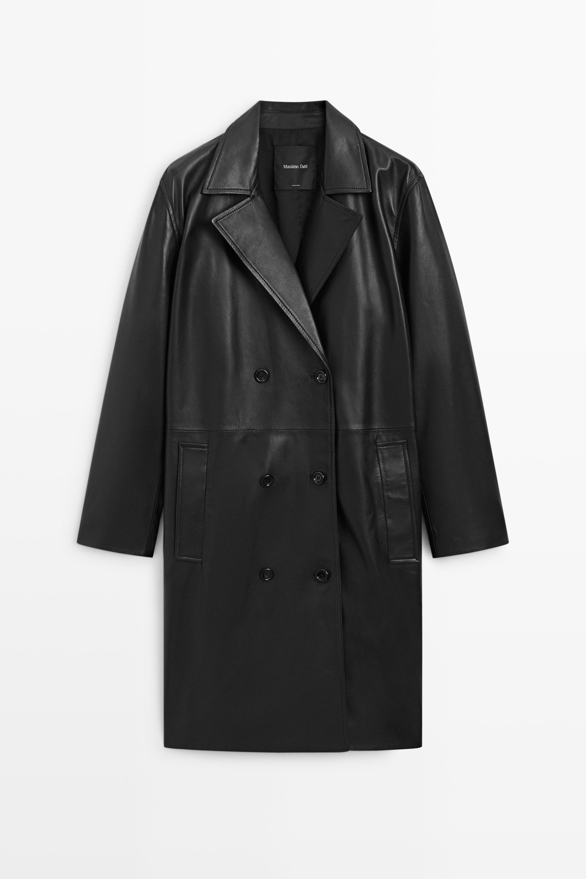 Sheepskin trench coat