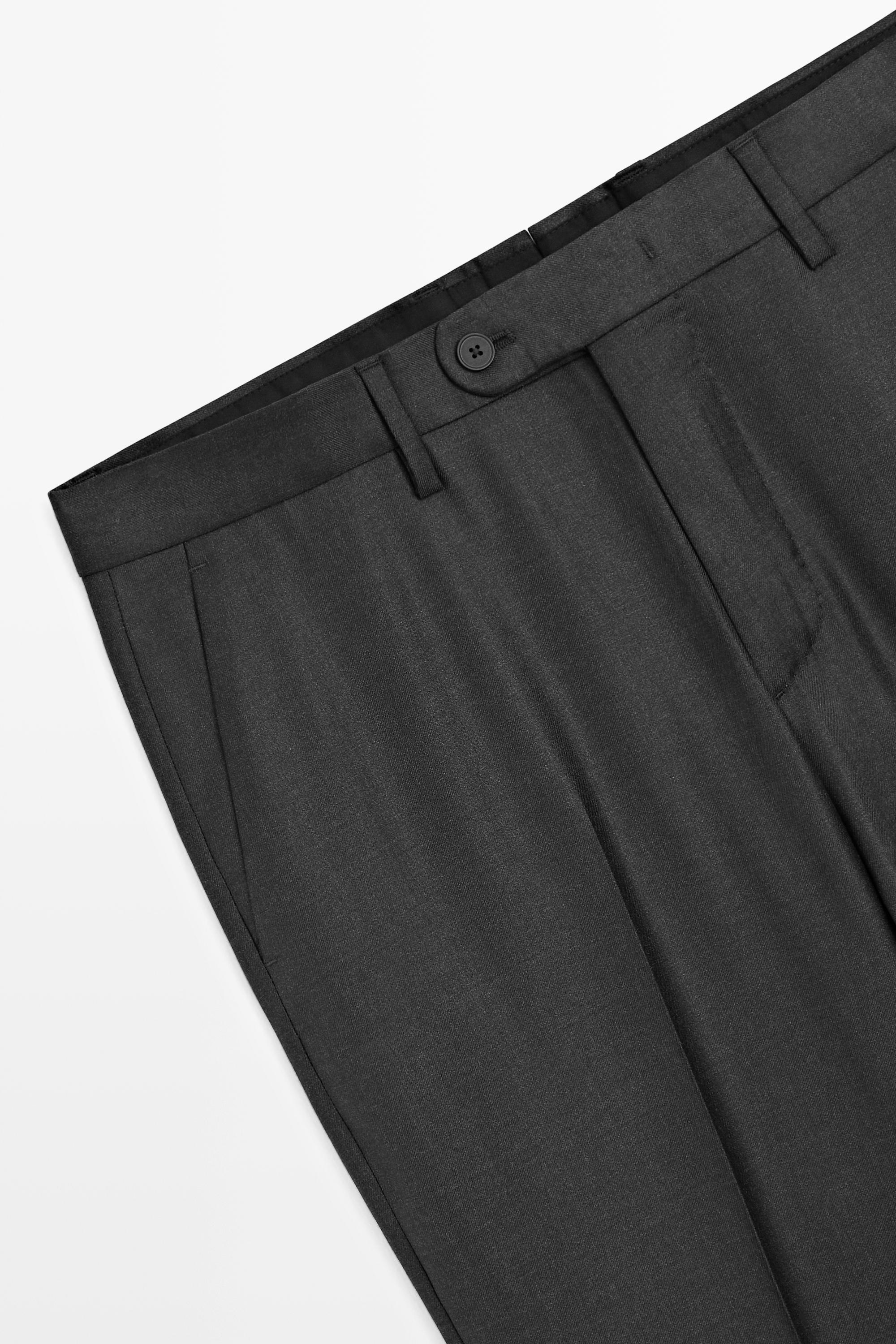 Cold wool suit trousers — CHARCOAL
