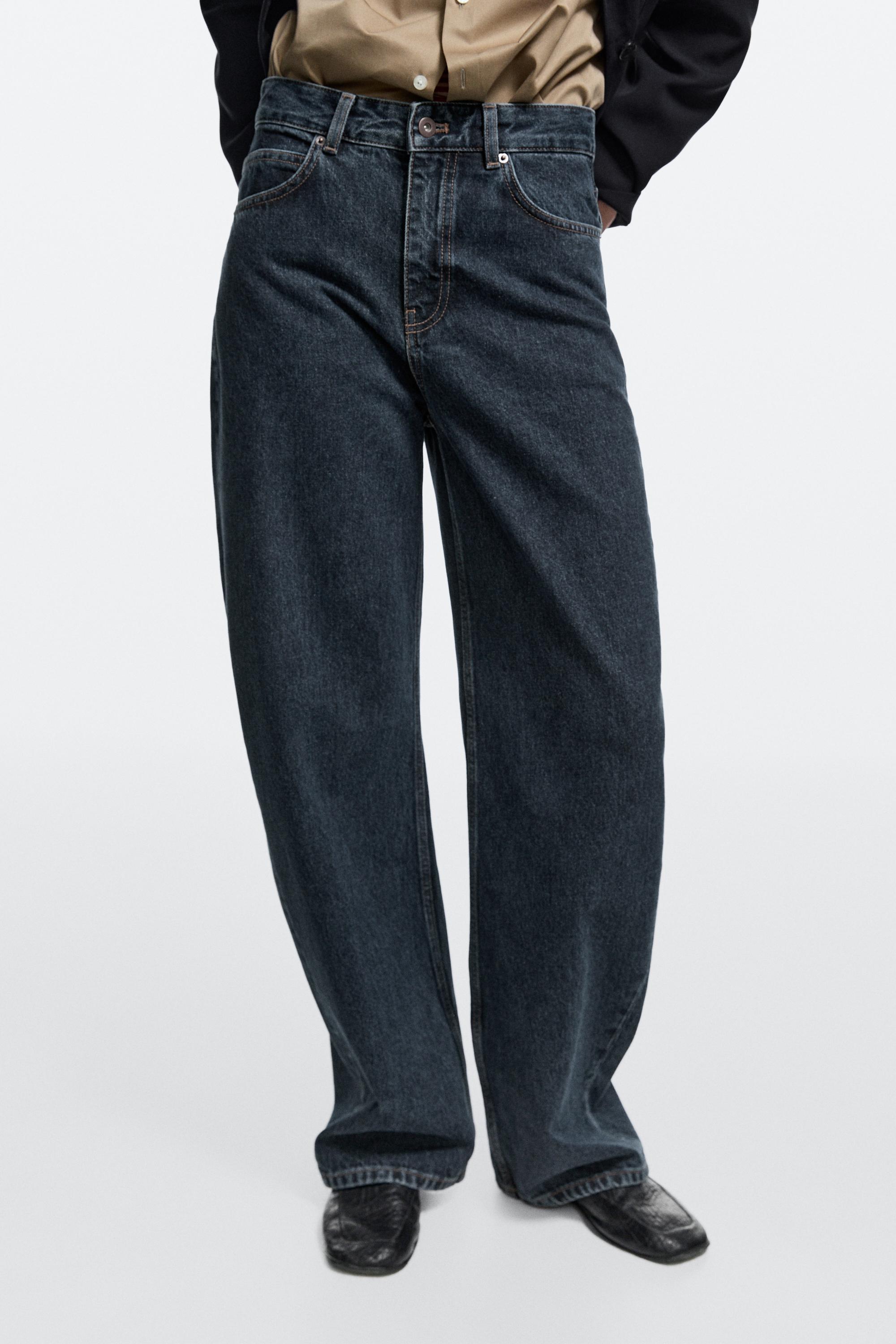 Mid-waist barrel fit jeans