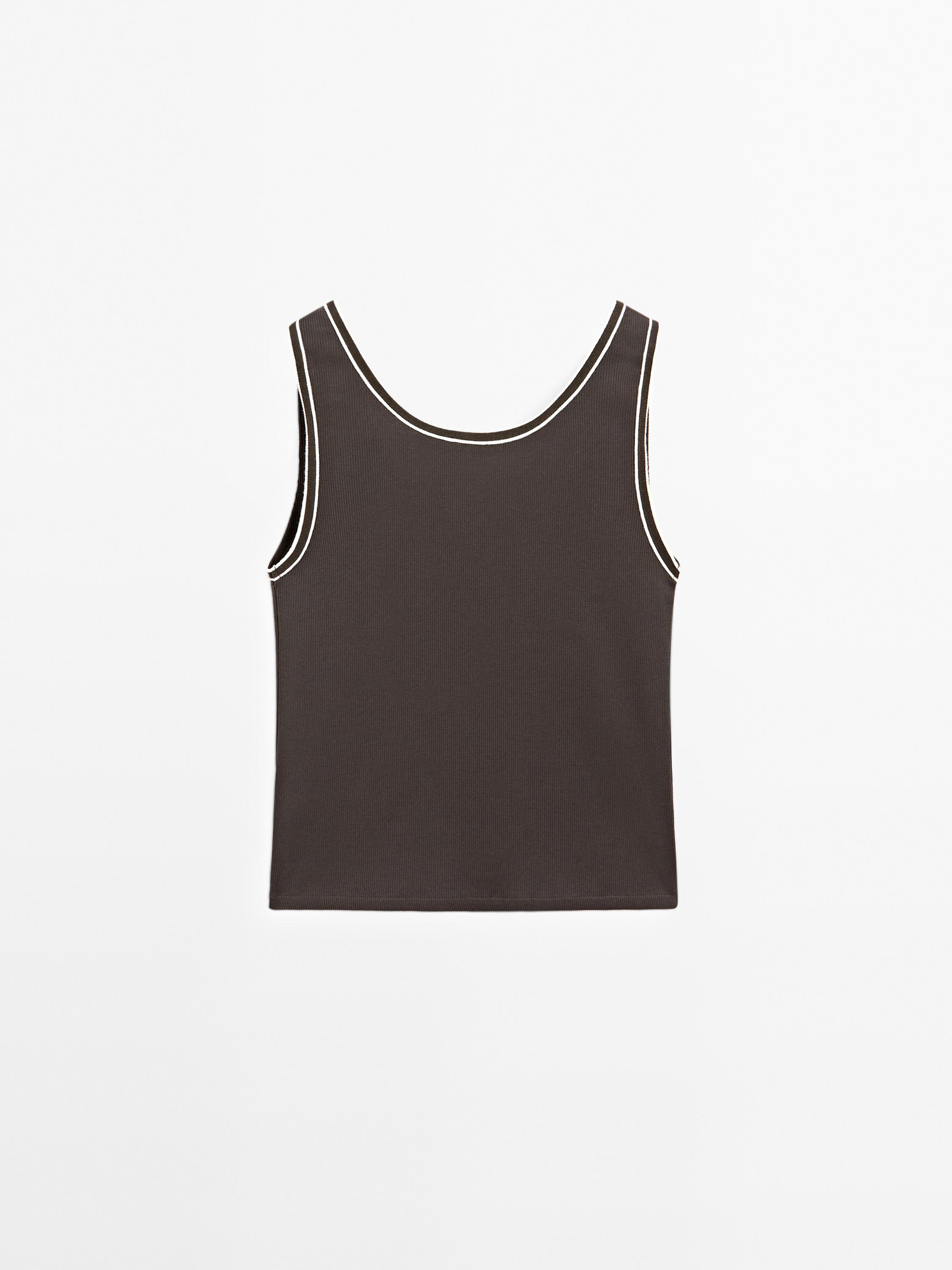100% cotton ribbed top