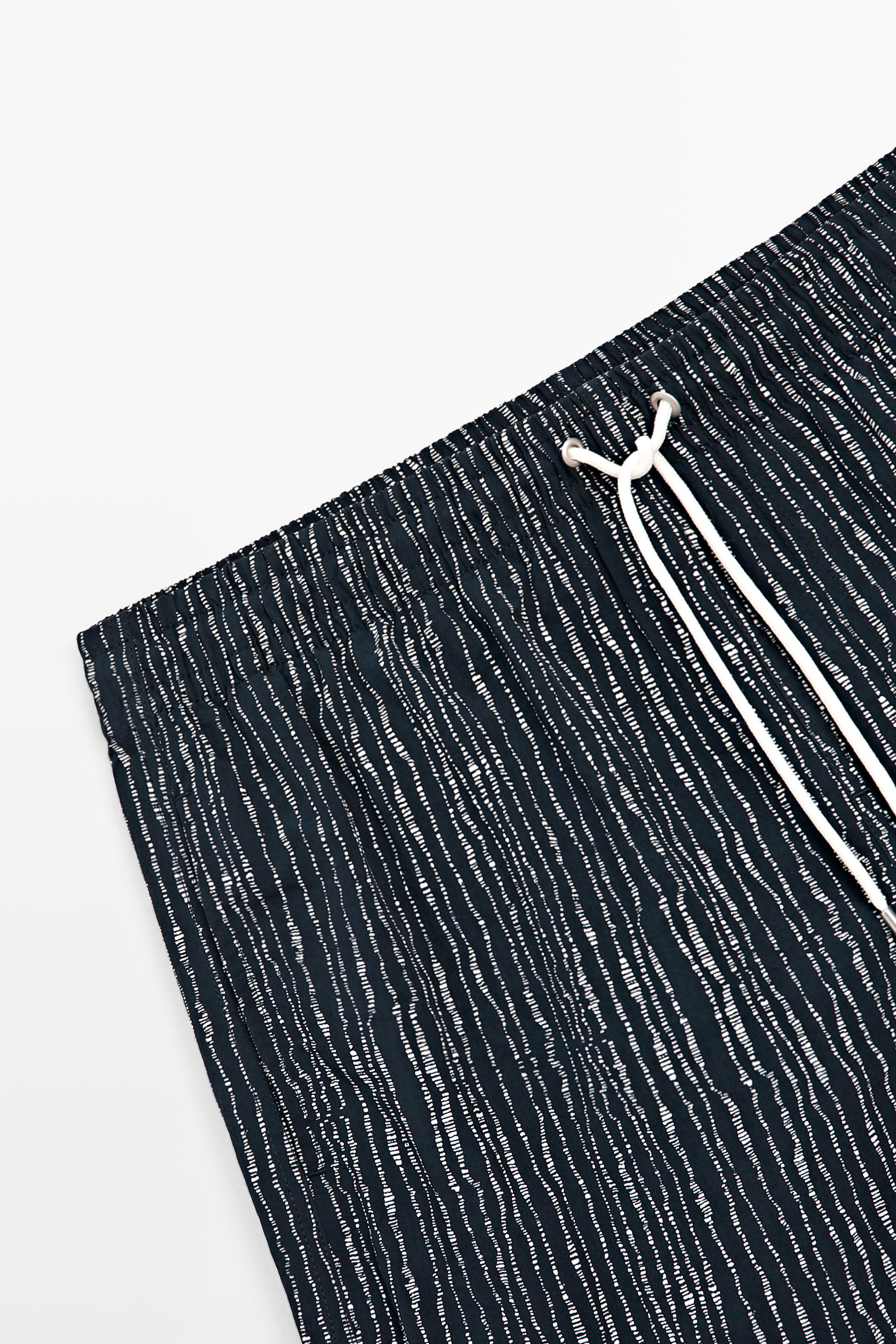 Printed swimming trunks — NAVY BLUE