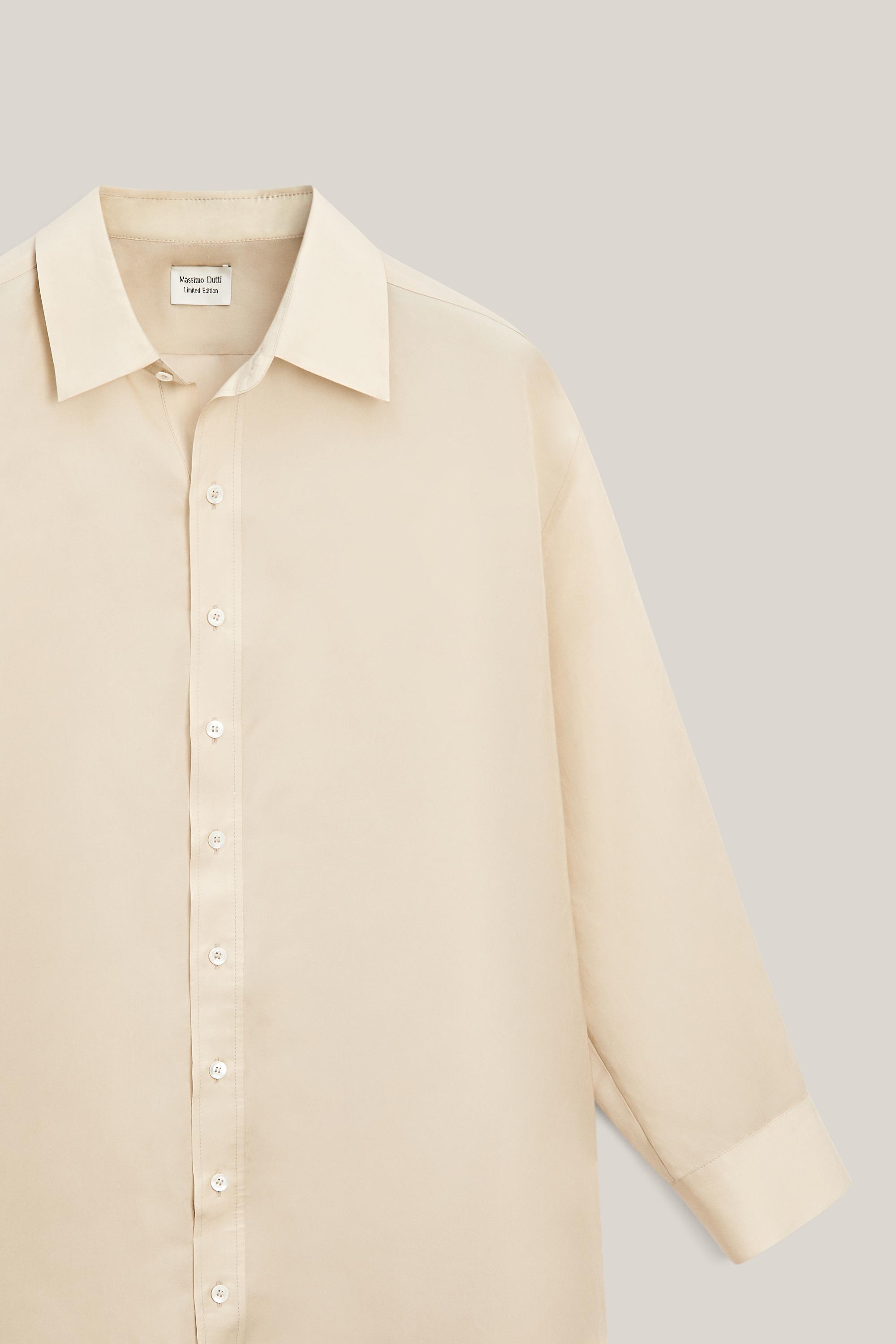 Long flowing oversize shirt - LIMITED EDITION — CREAM