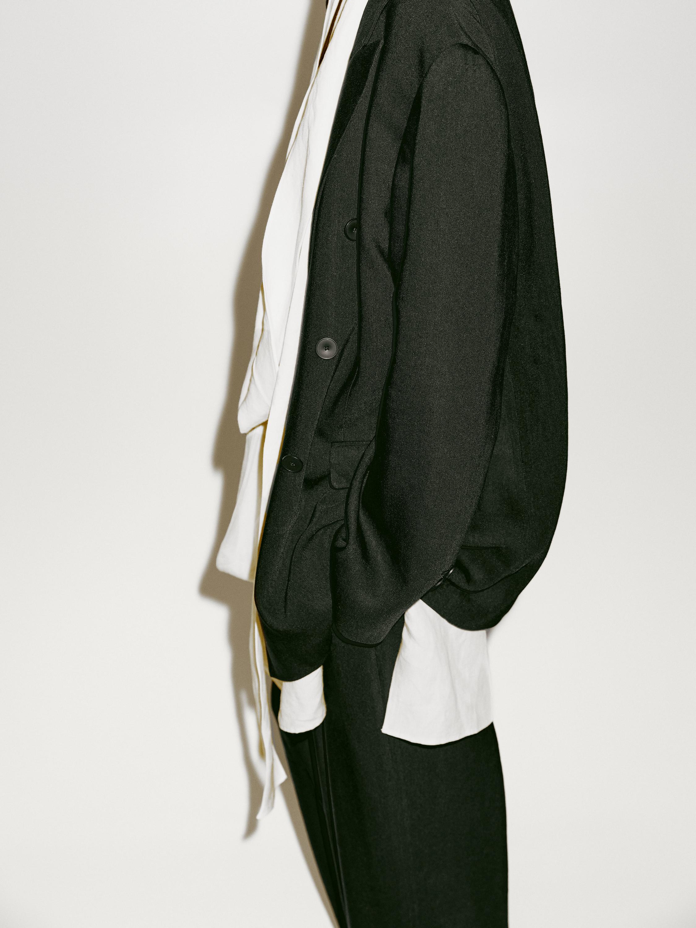 Double-breasted linen blend blazer - Limited Edition