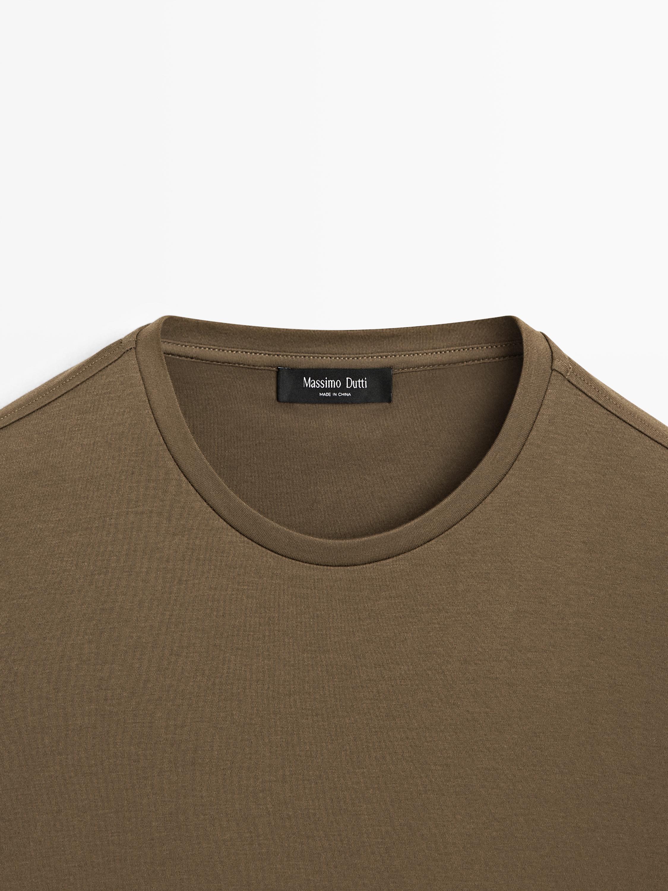 Pamuk karışımı kısa kollu tişört