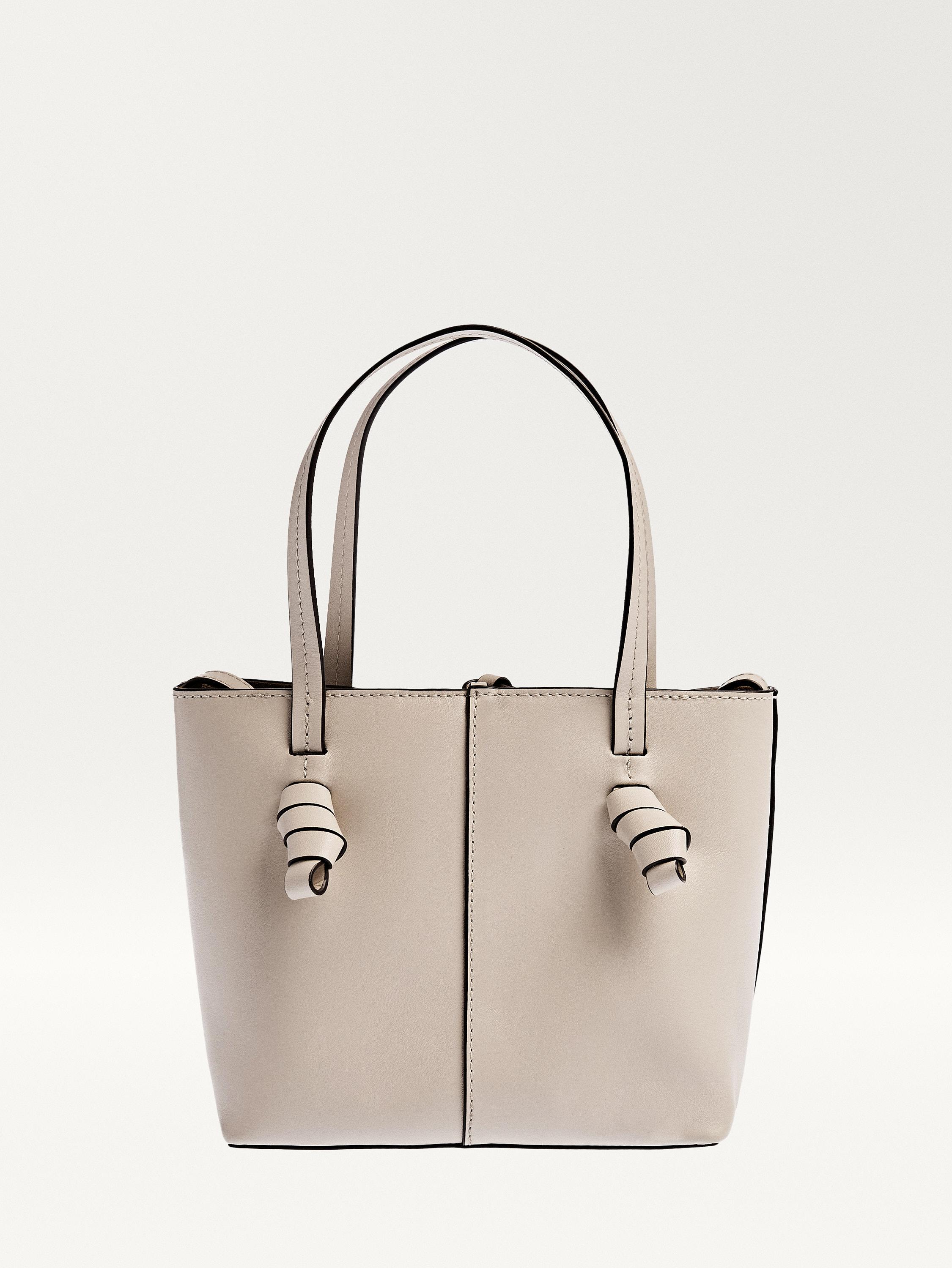 Nappa leather mini bucket bag