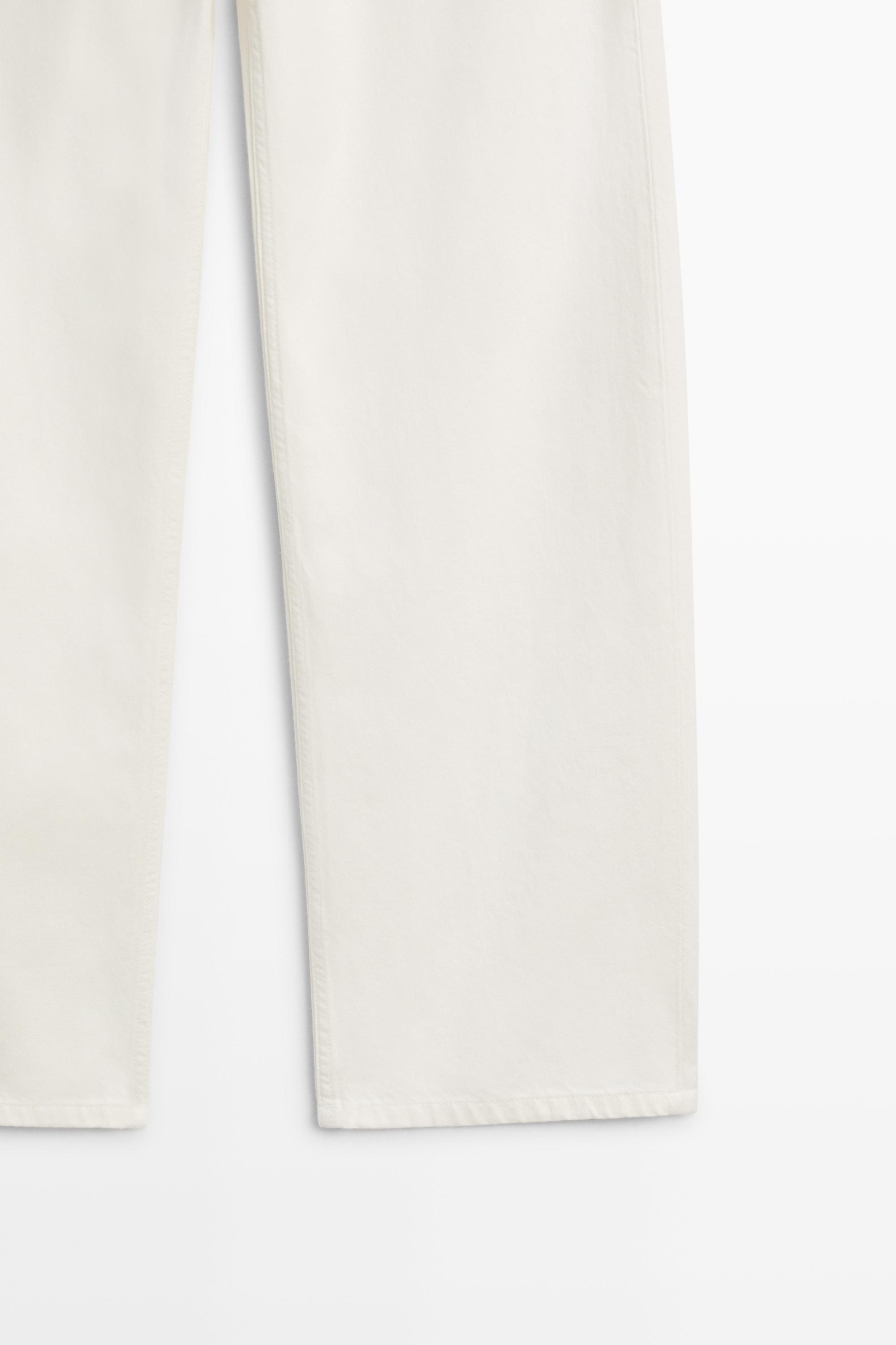 High-waist barrel fit jeans — Off white