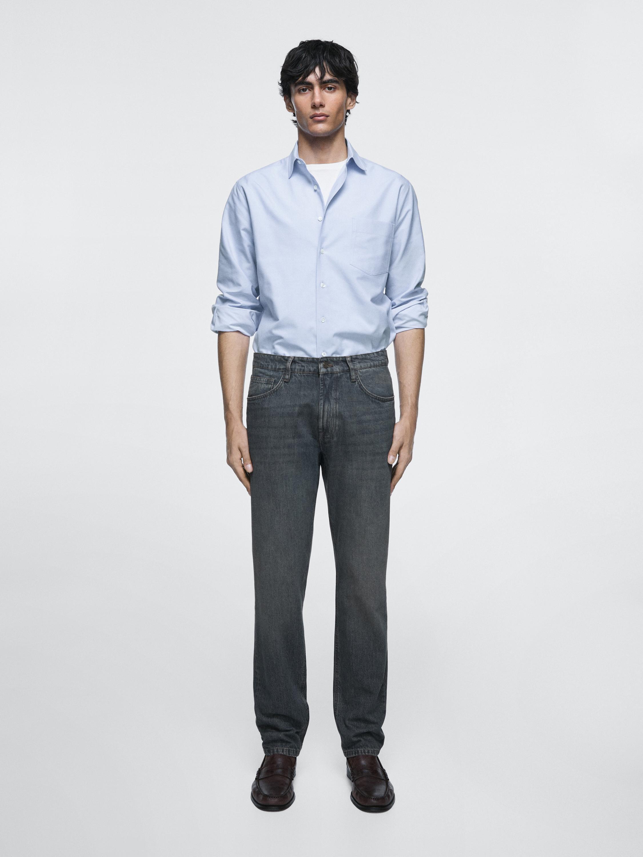 Tapered fit jeans — DARK BLUE