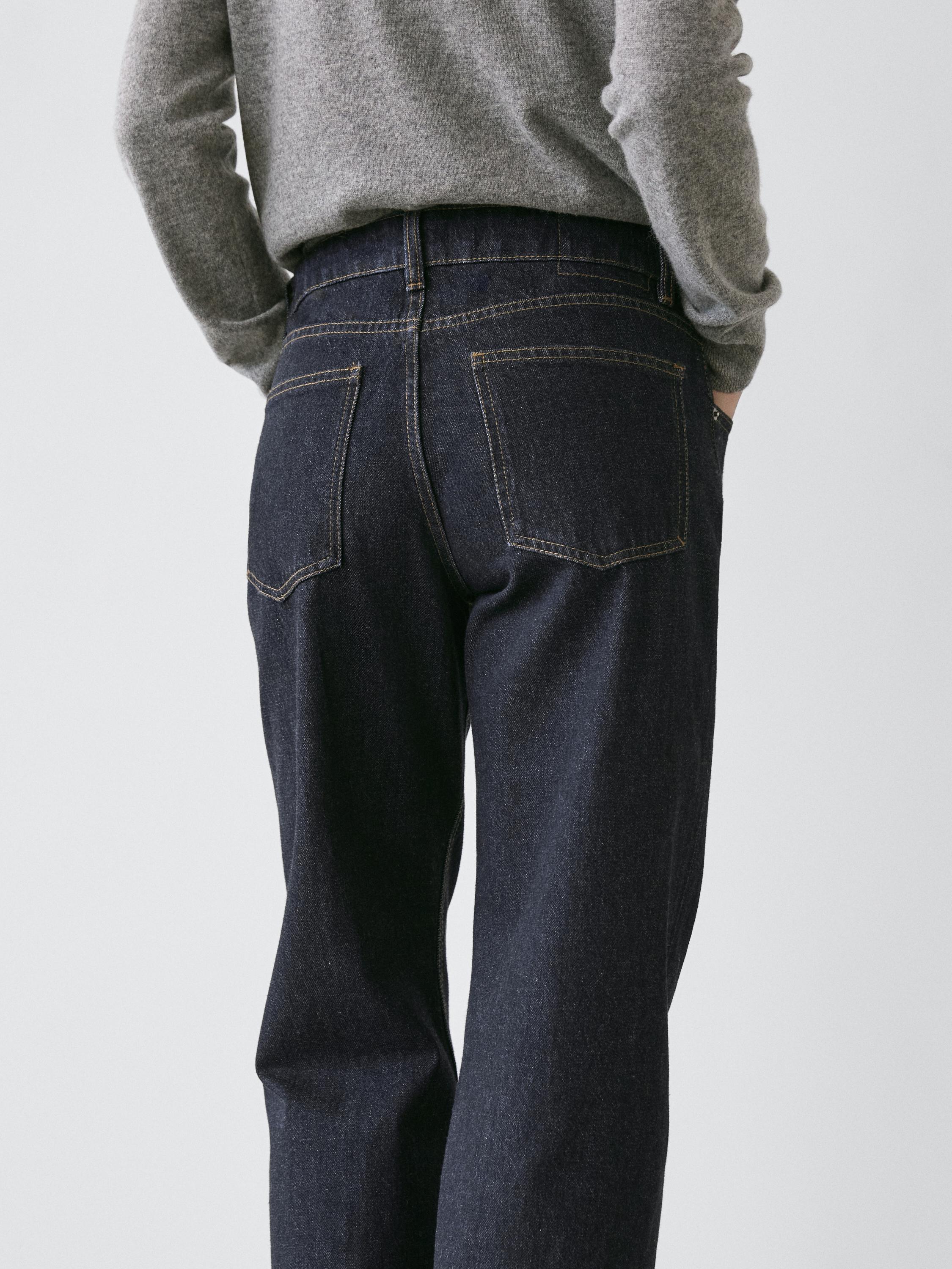 Mid-rise wide-leg jeans — DARK BLUE