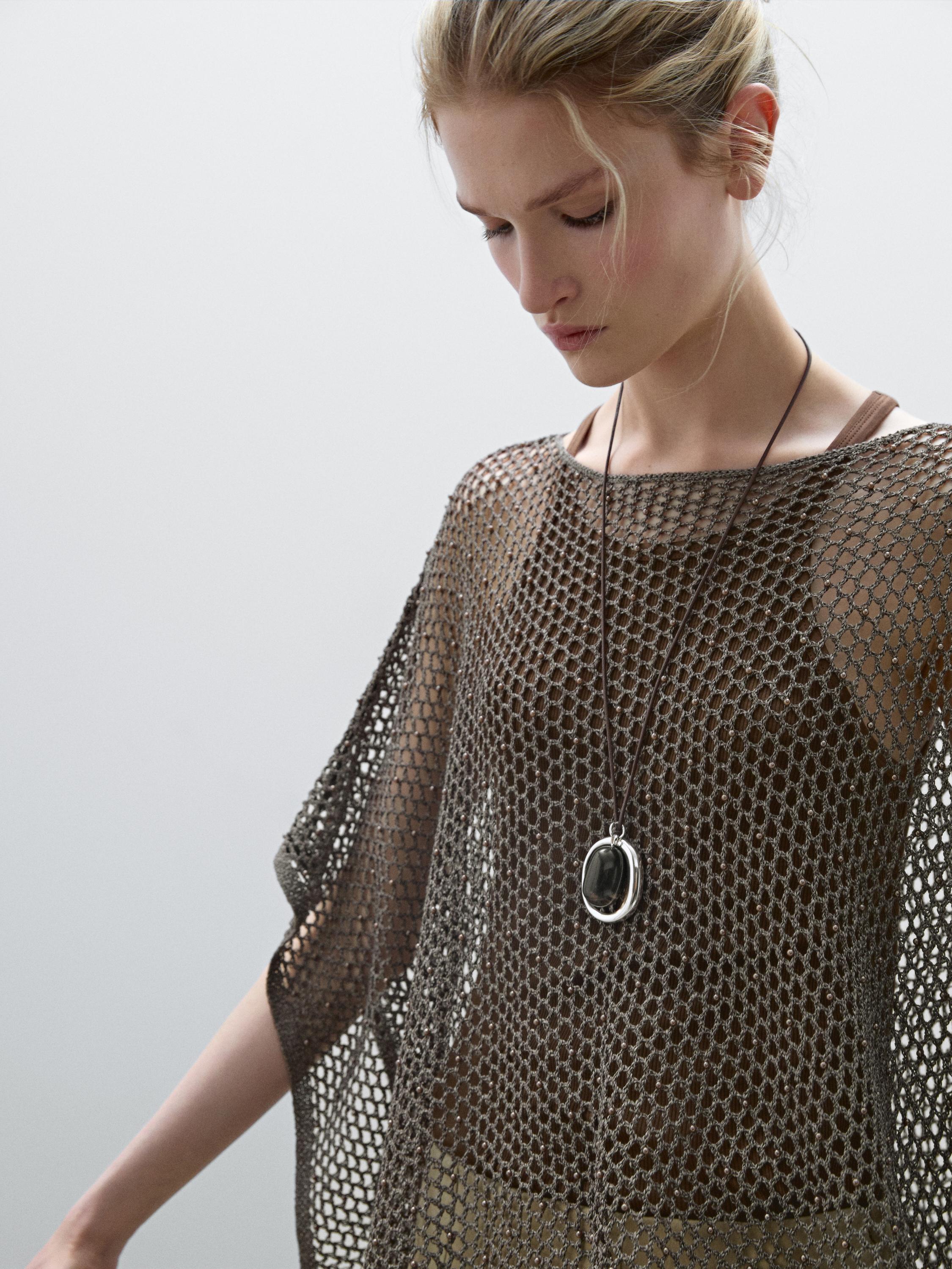 Short cutwork cape
