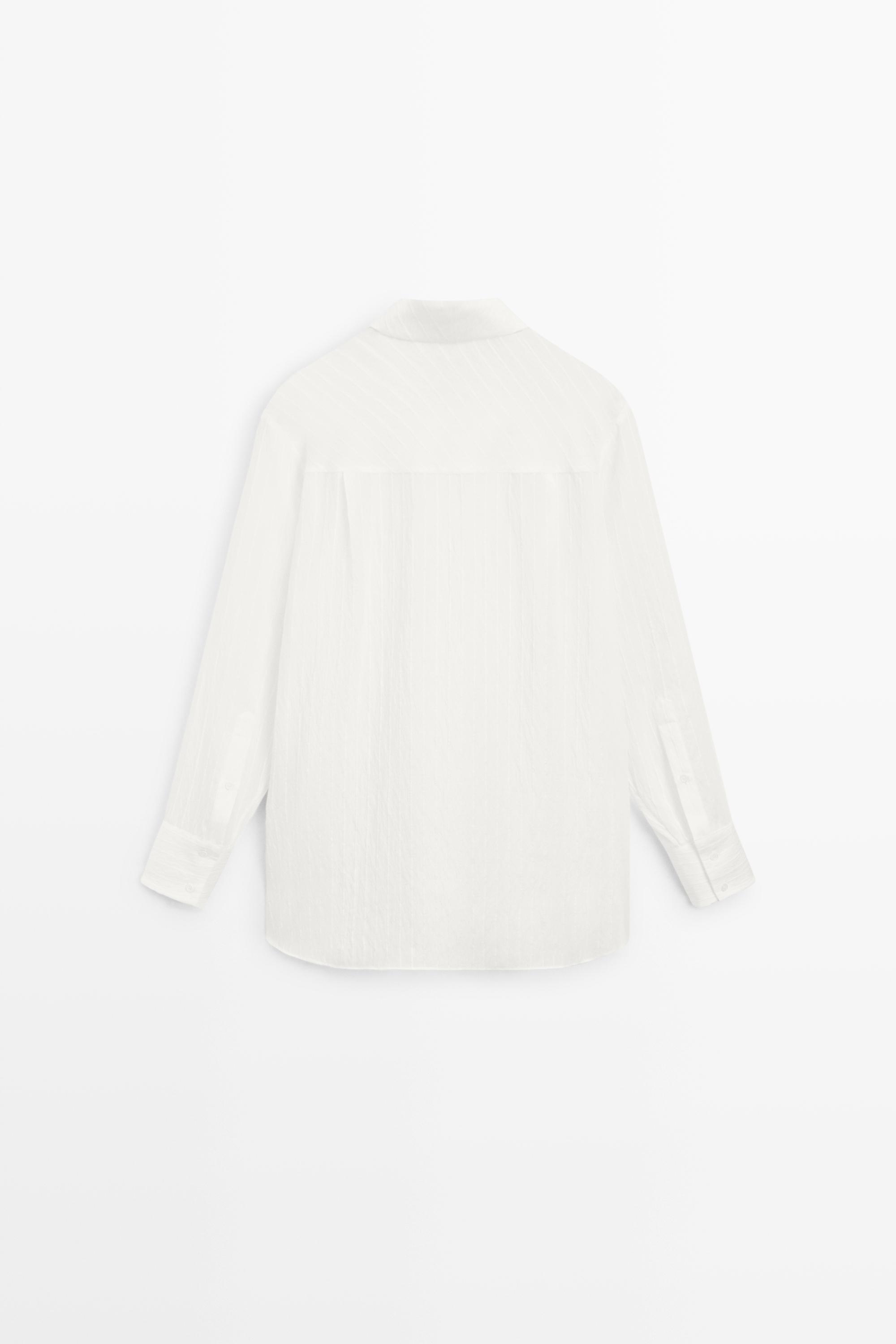 Striped Flowing Shirt - STUDIO — WHITE