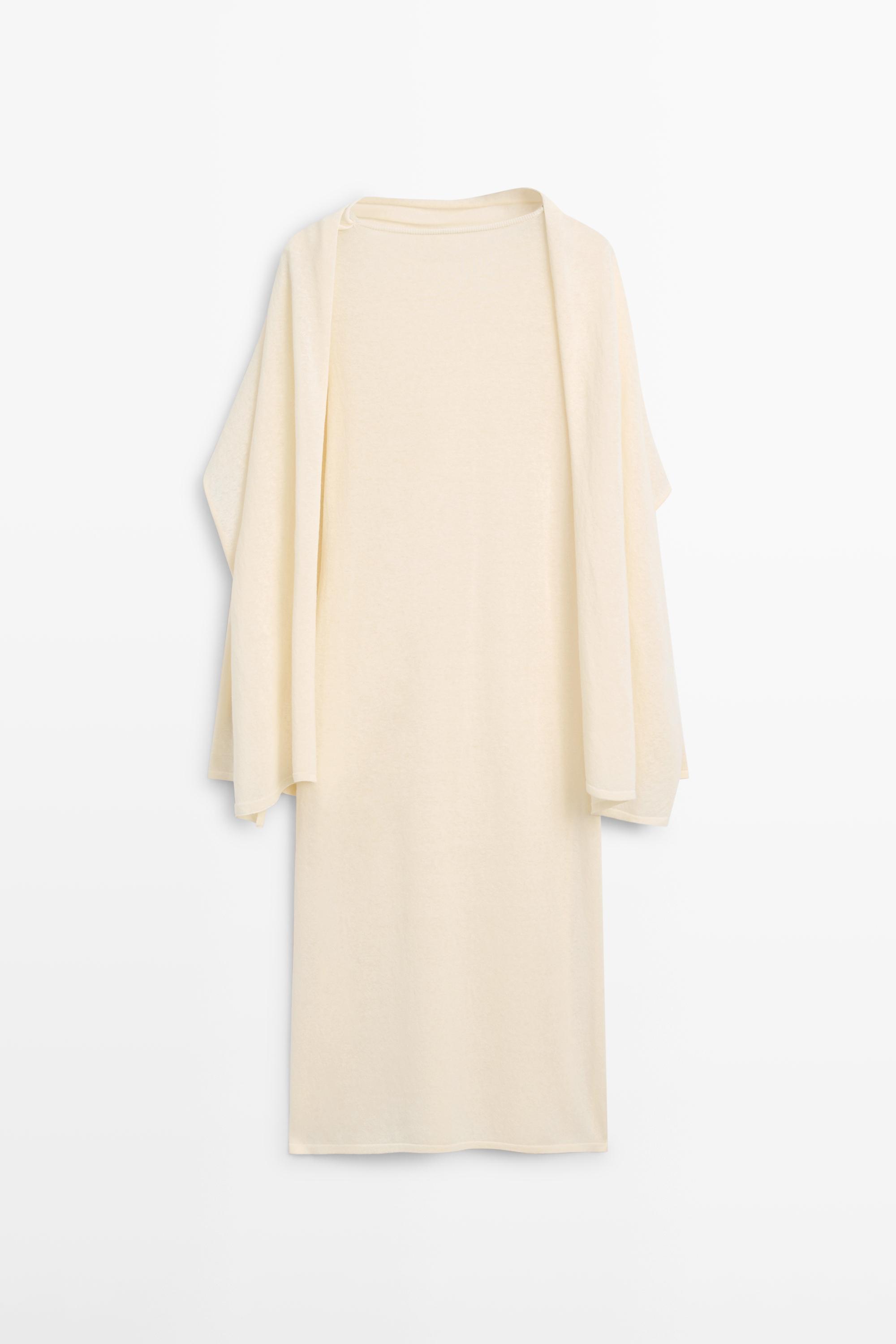 Total look flowing tunic dress — Vanilla